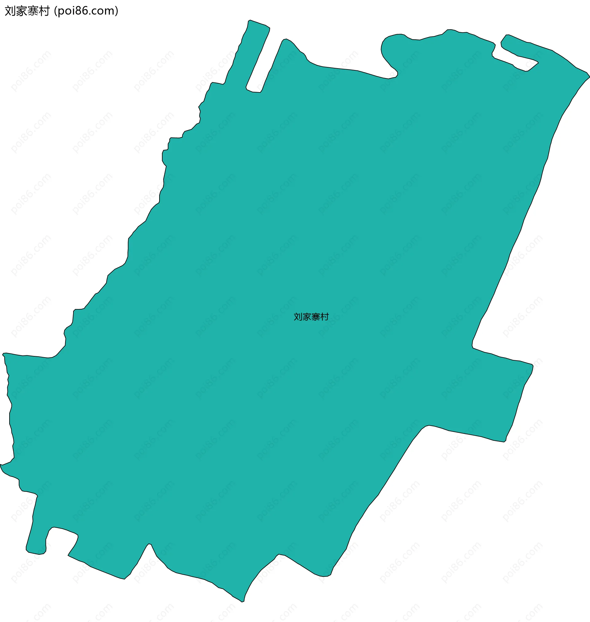 刘家寨村边界地图