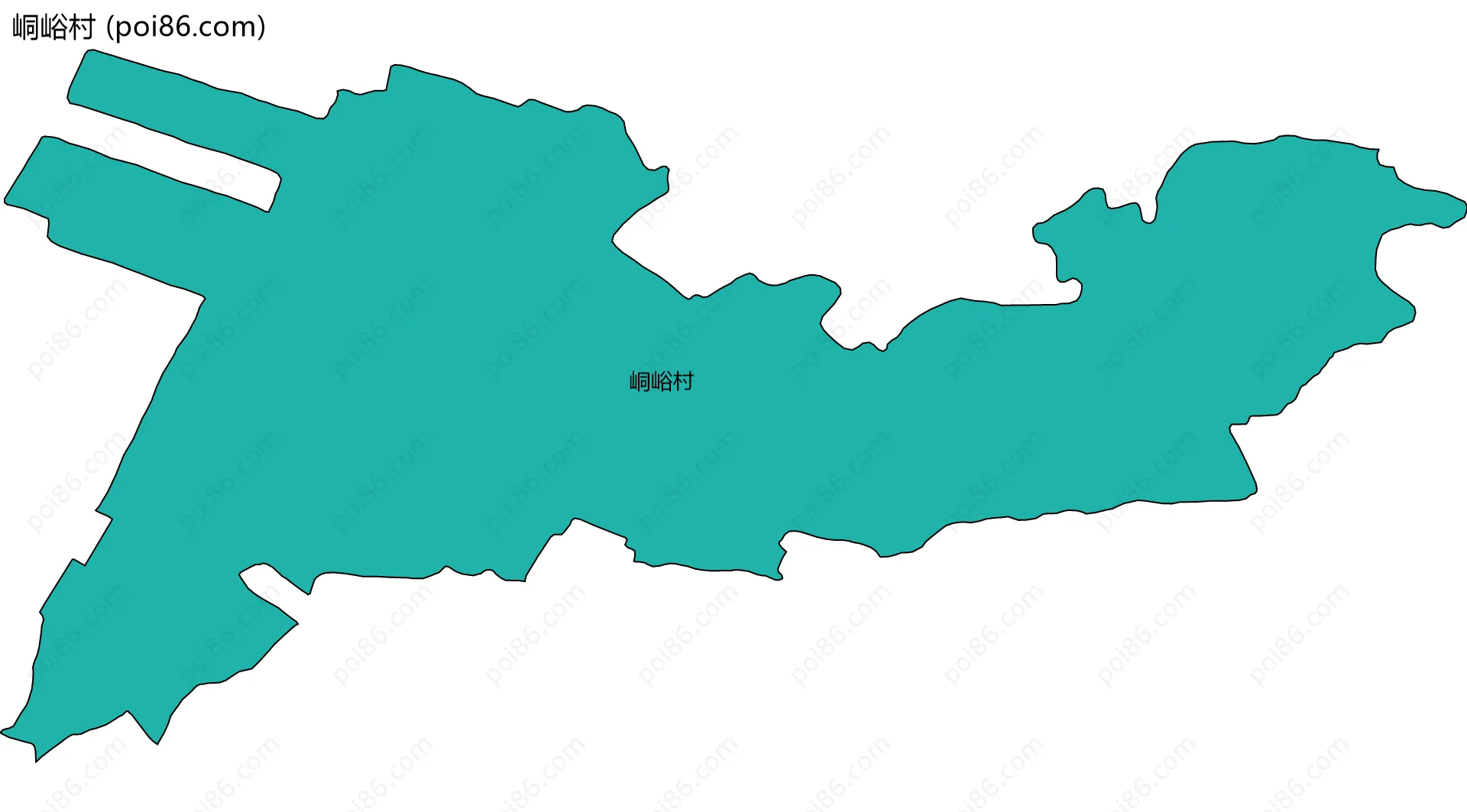 峒峪村边界地图