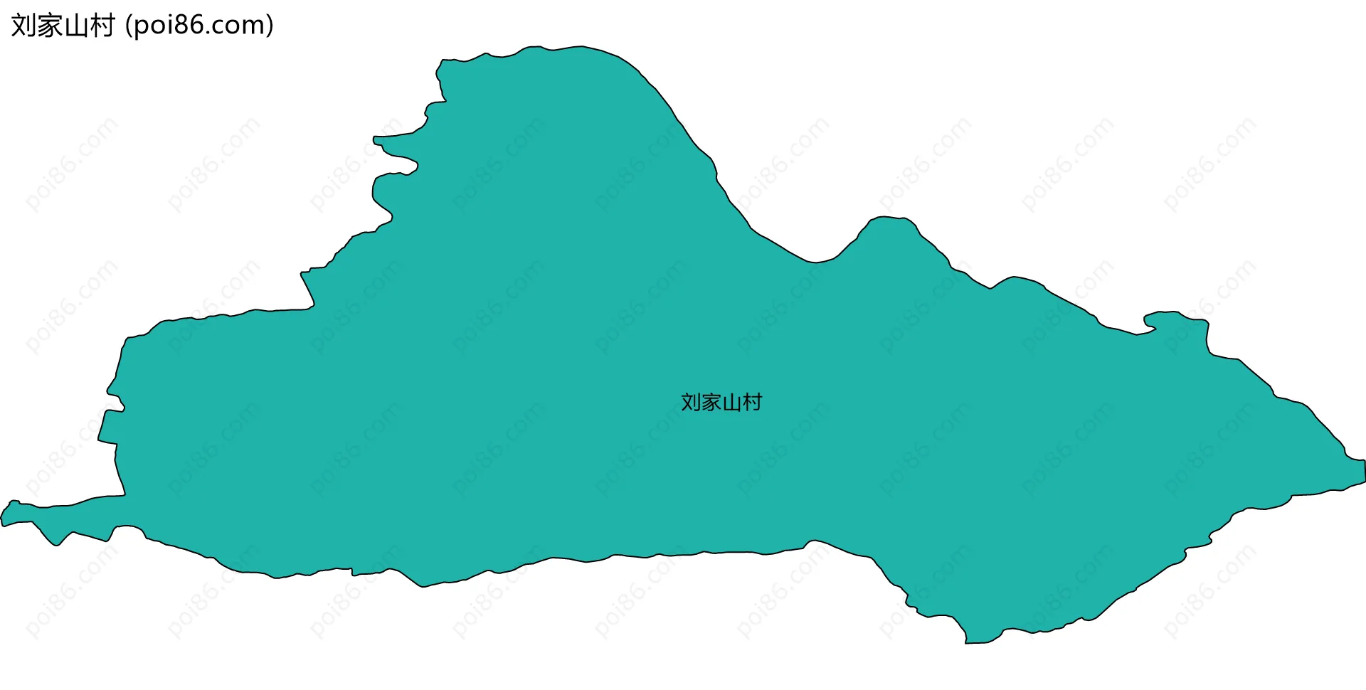 刘家山村边界地图