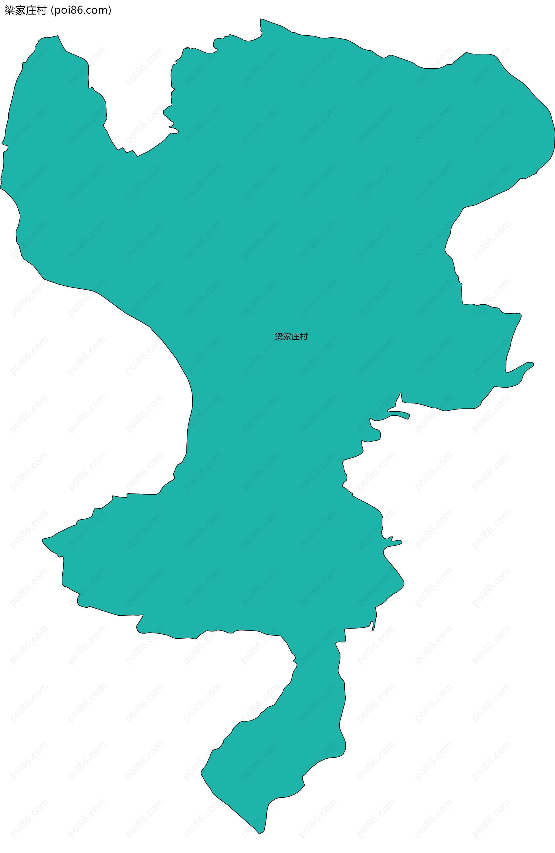 梁家庄村边界地图