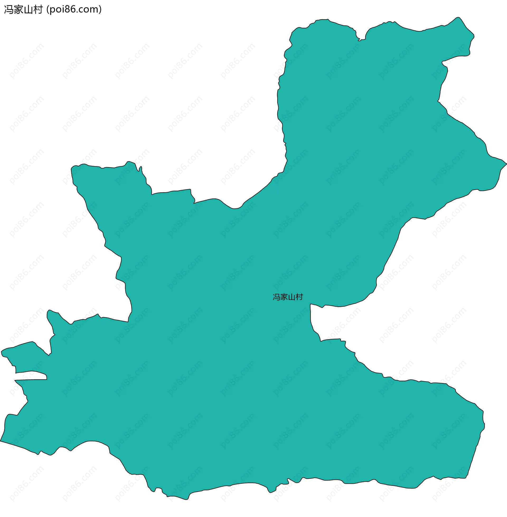 冯家山村边界地图