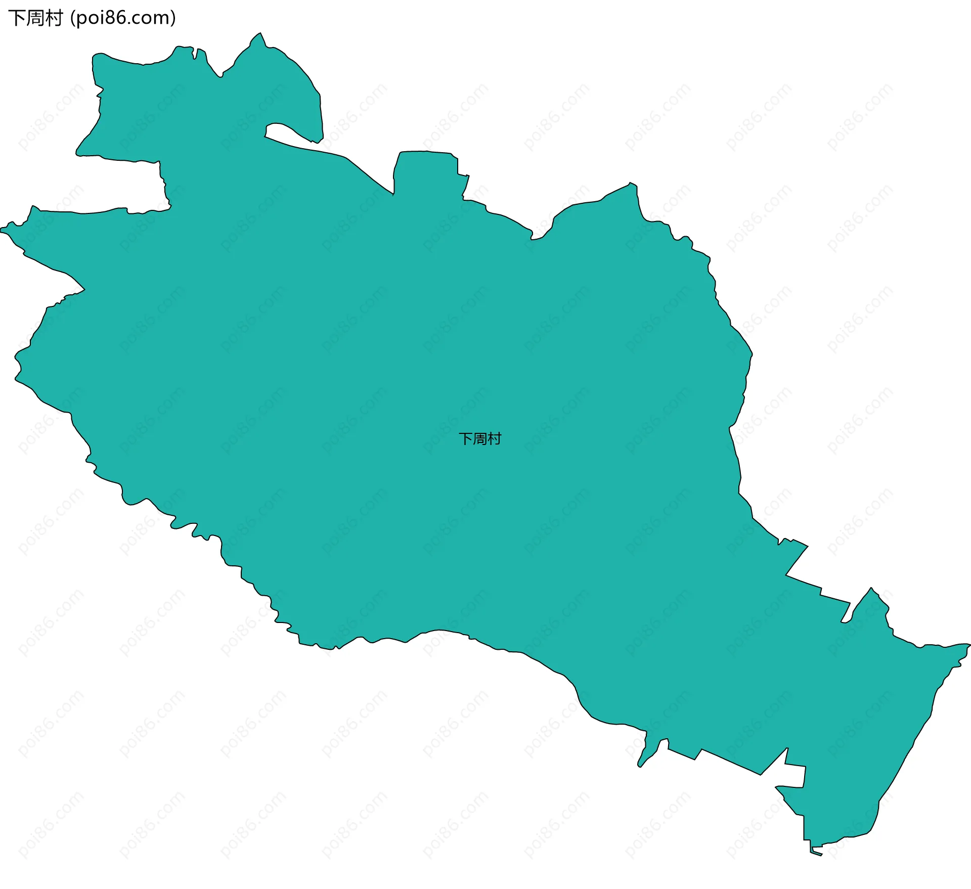 下周村边界地图