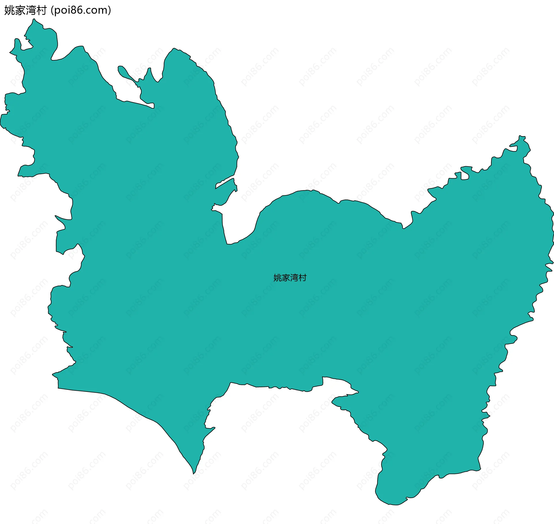 姚家湾村边界地图