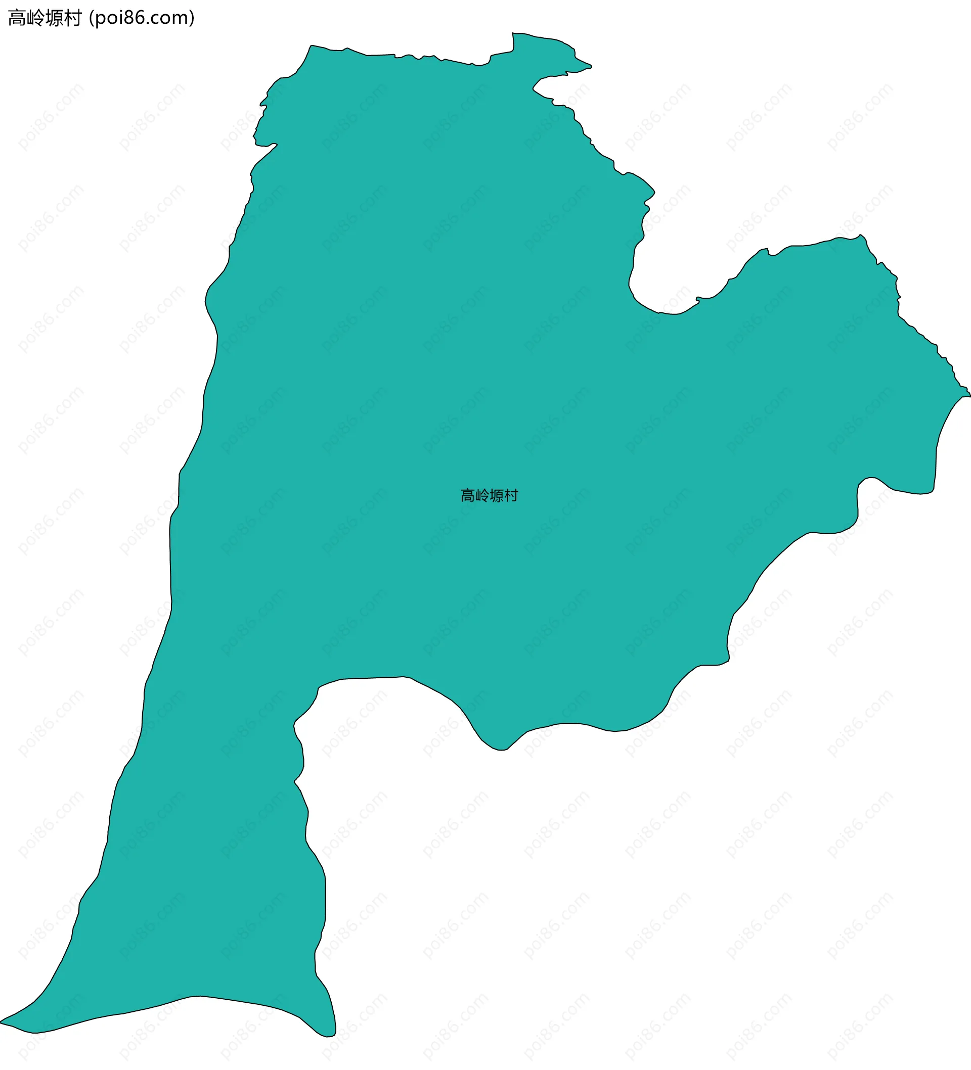 高岭塬村边界地图