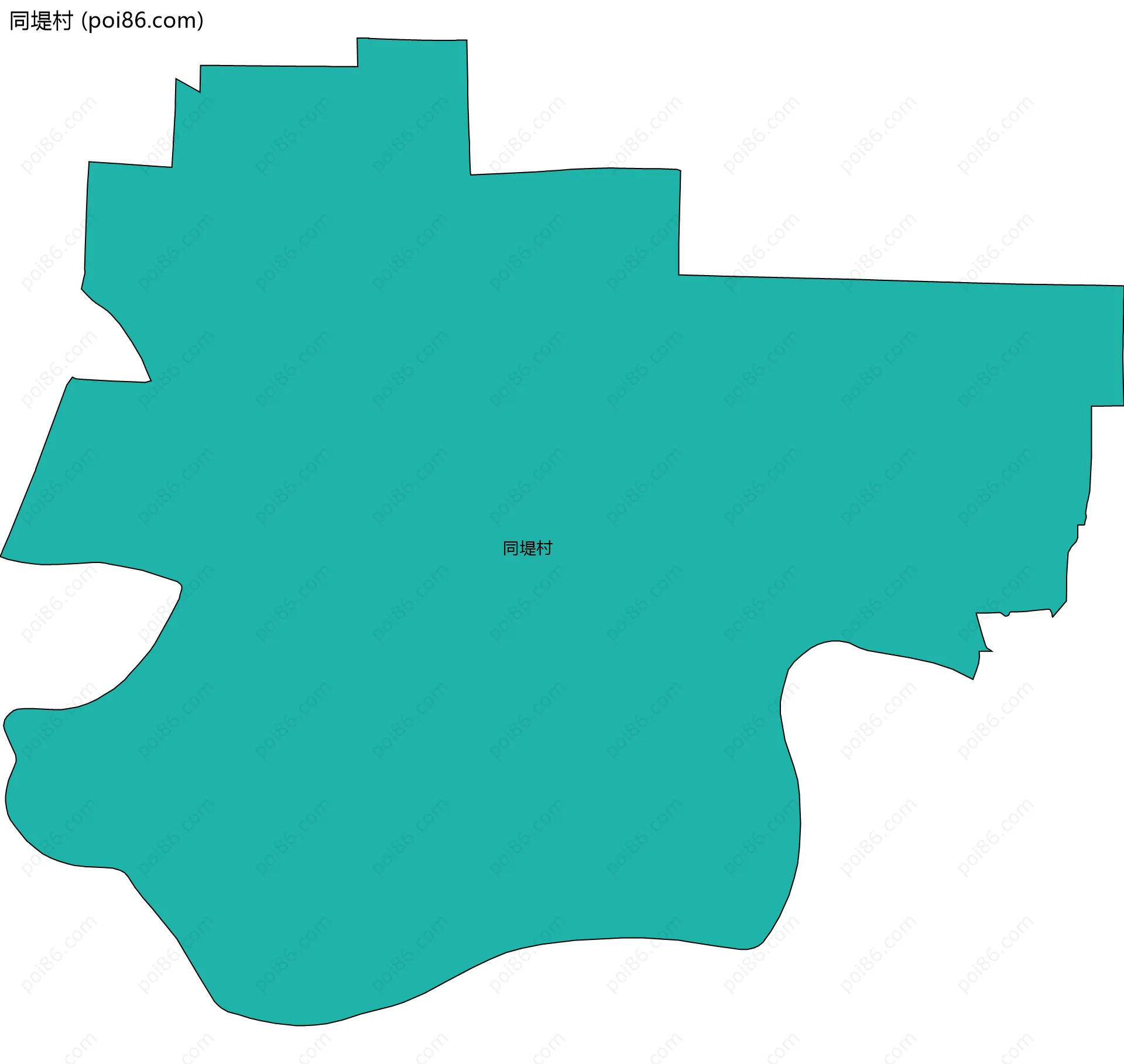 同堤村边界地图