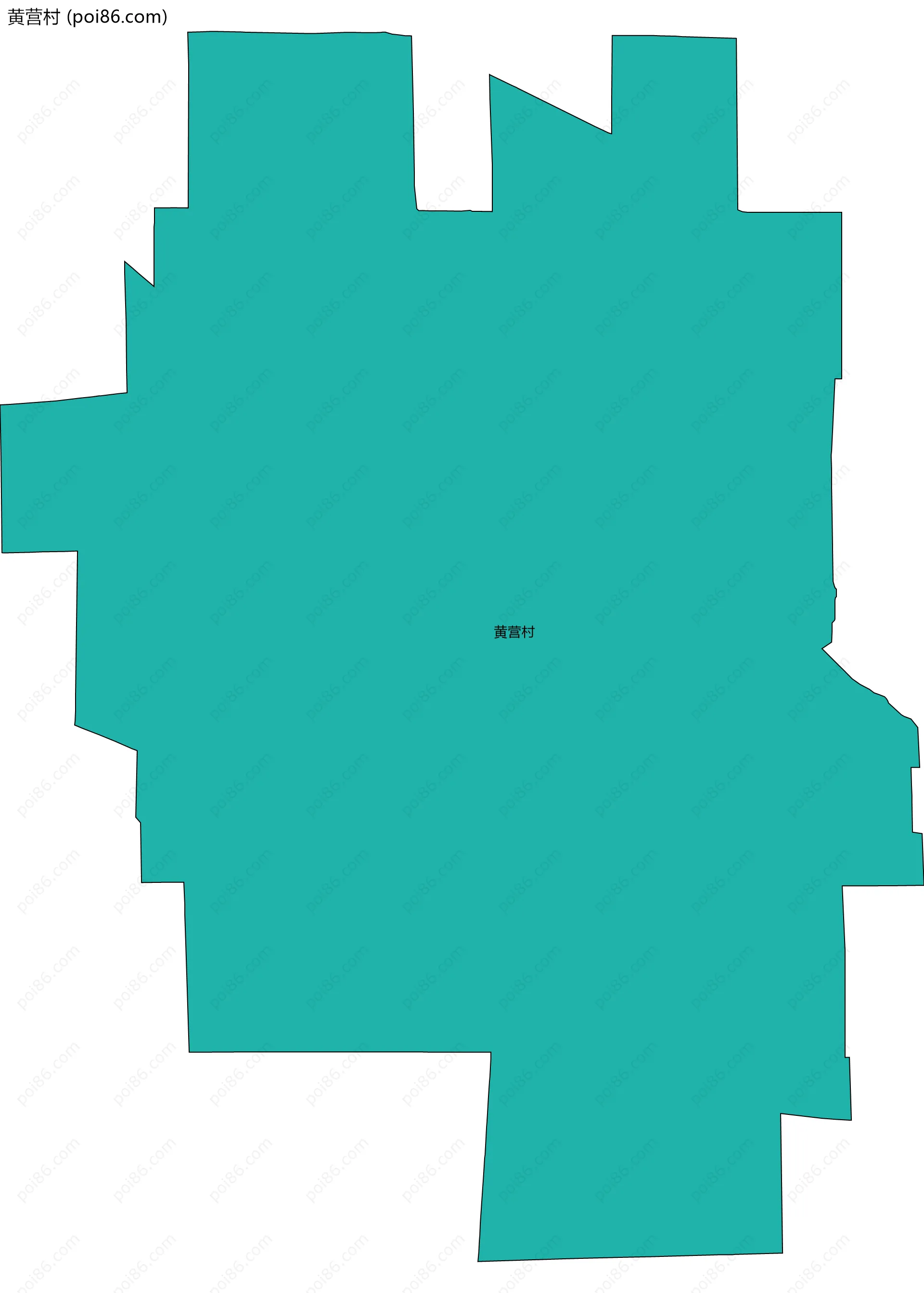 黄营村边界地图