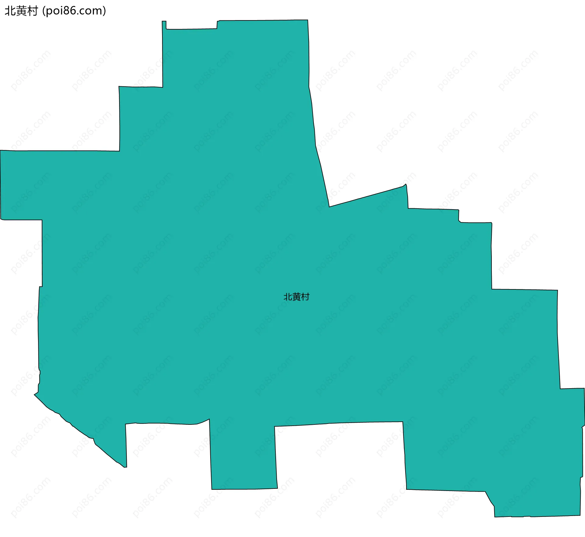 北黄村边界地图