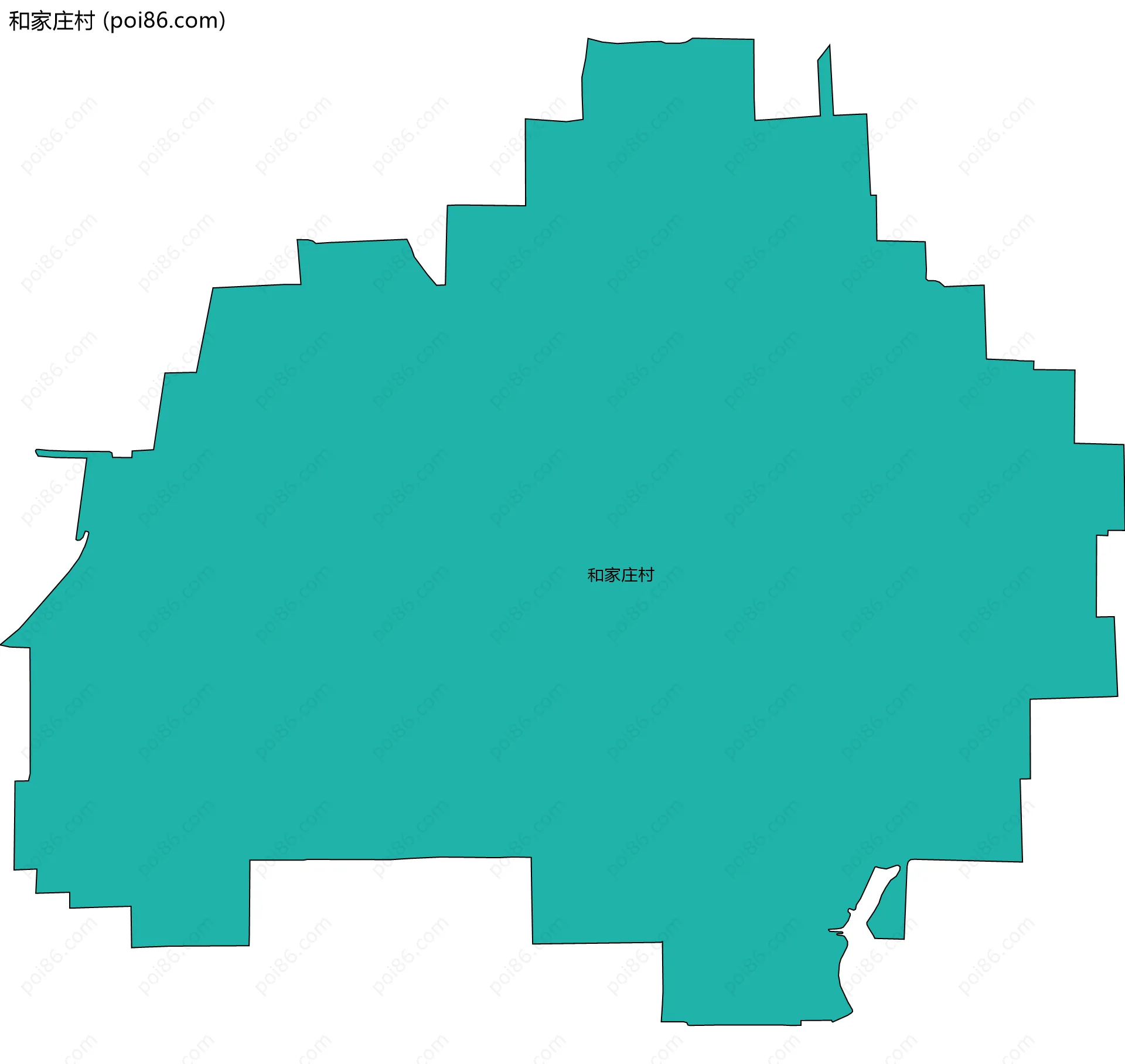 和家庄村边界地图