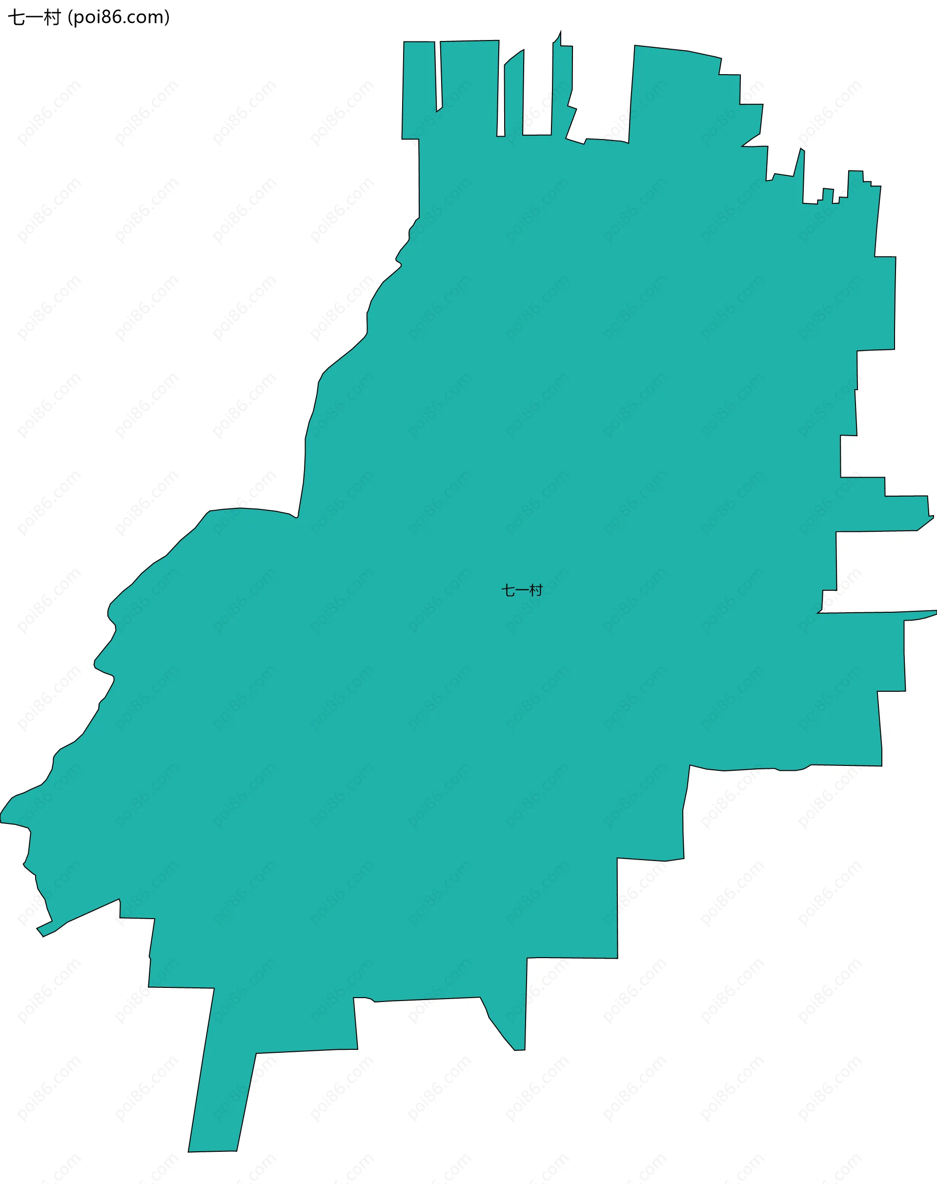 七一村边界地图