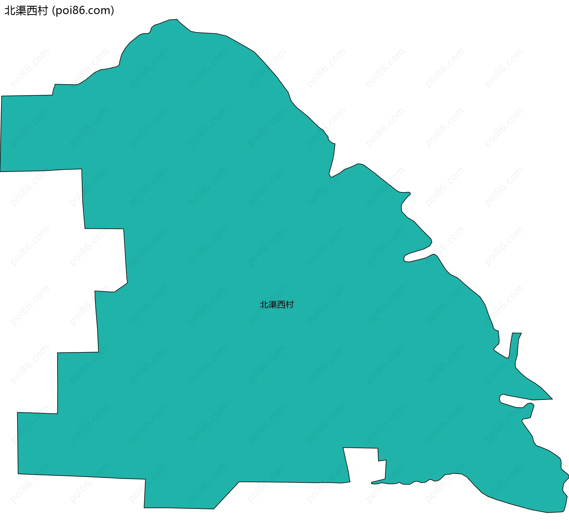 北渠西村边界地图