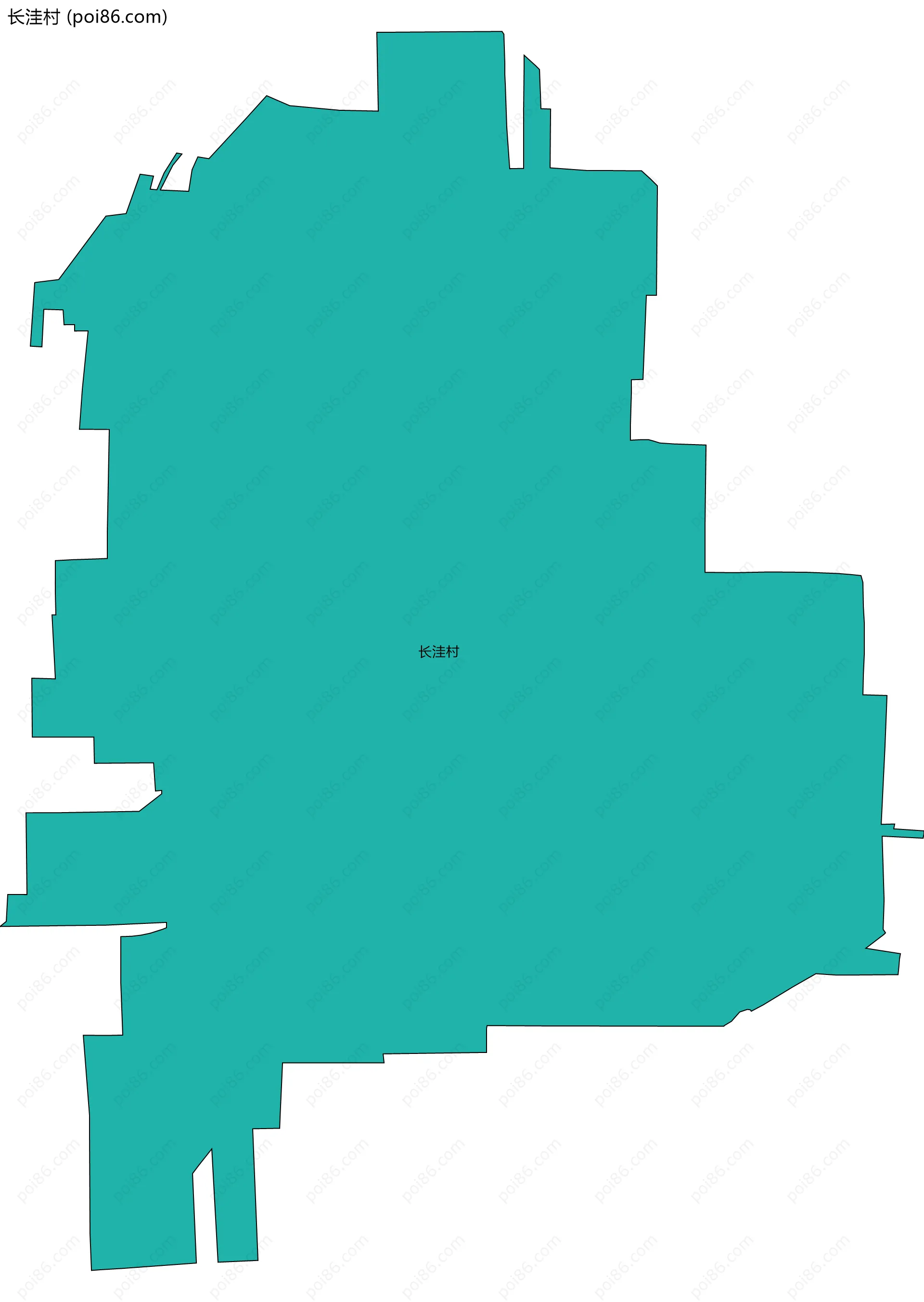 长洼村边界地图