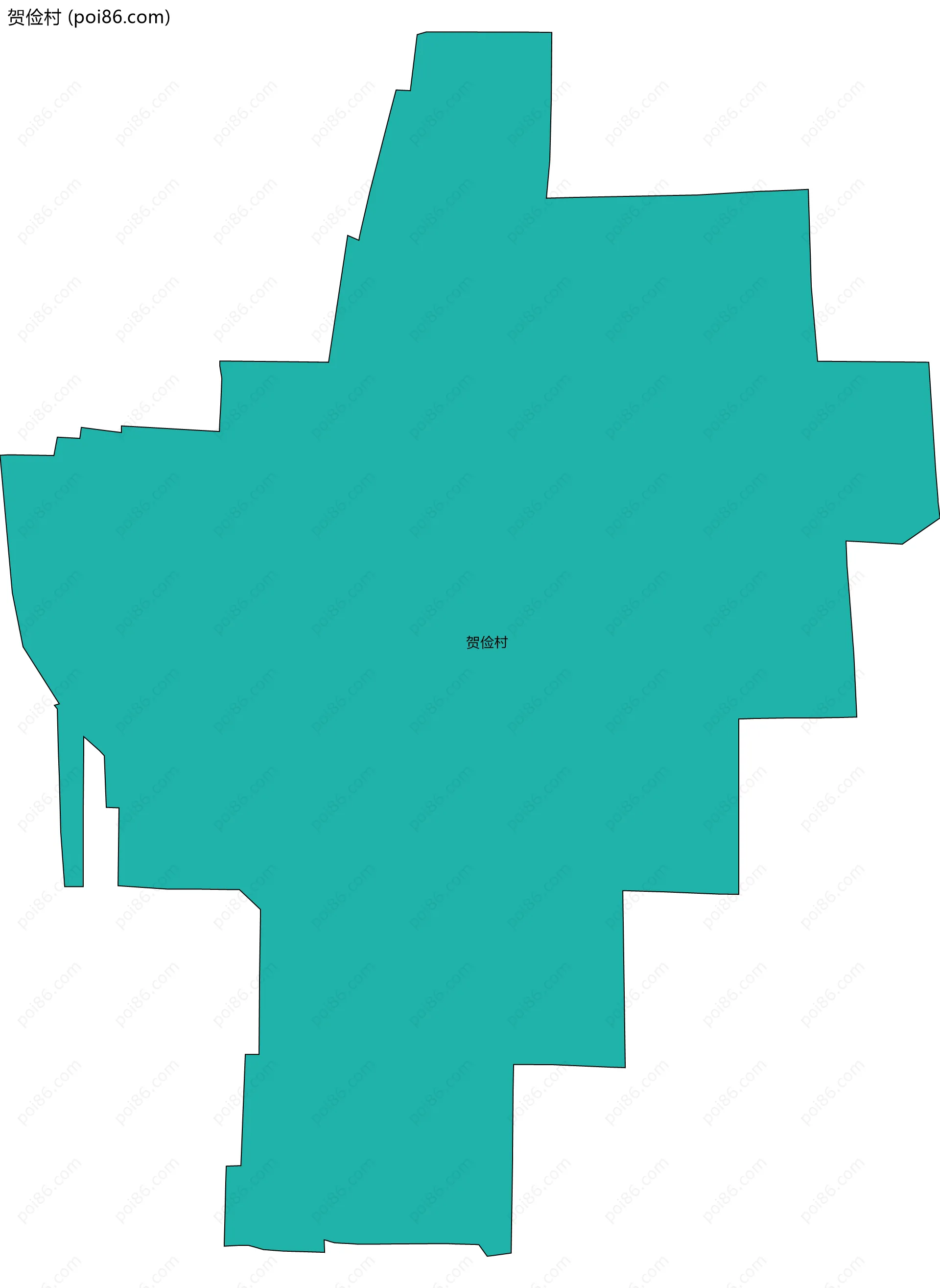 贺俭村边界地图