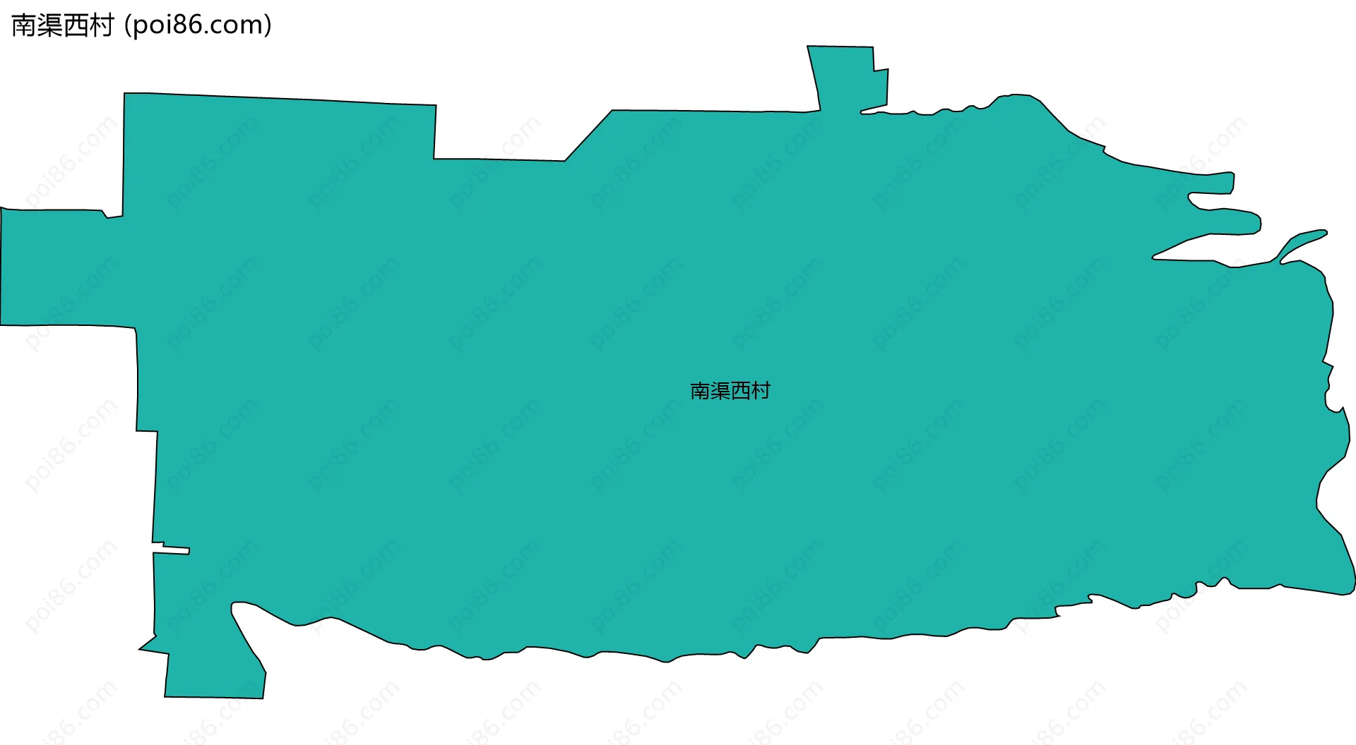 南渠西村边界地图