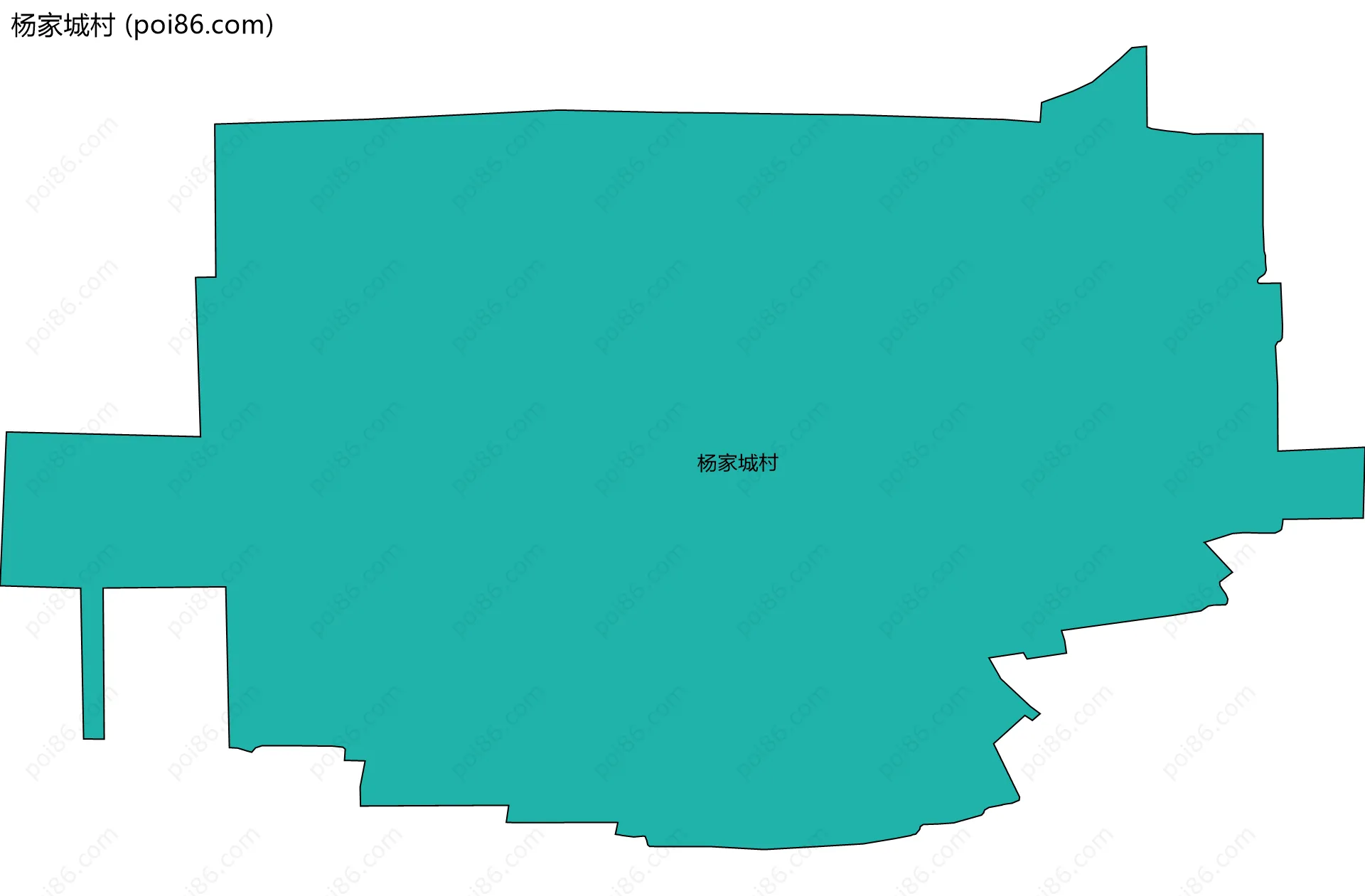杨家城村边界地图