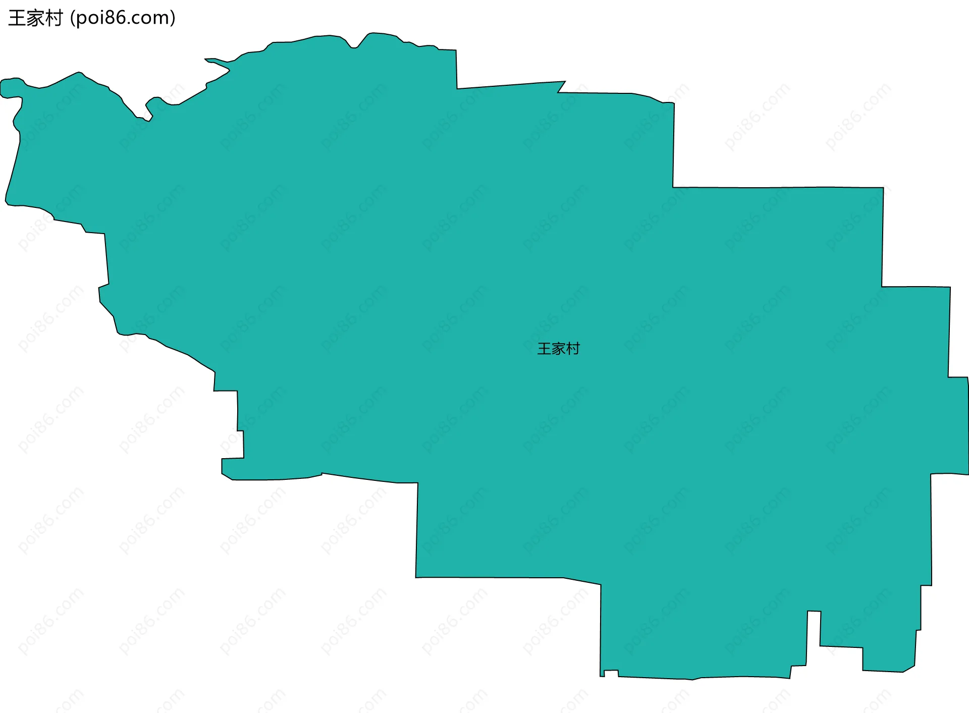 王家村边界地图
