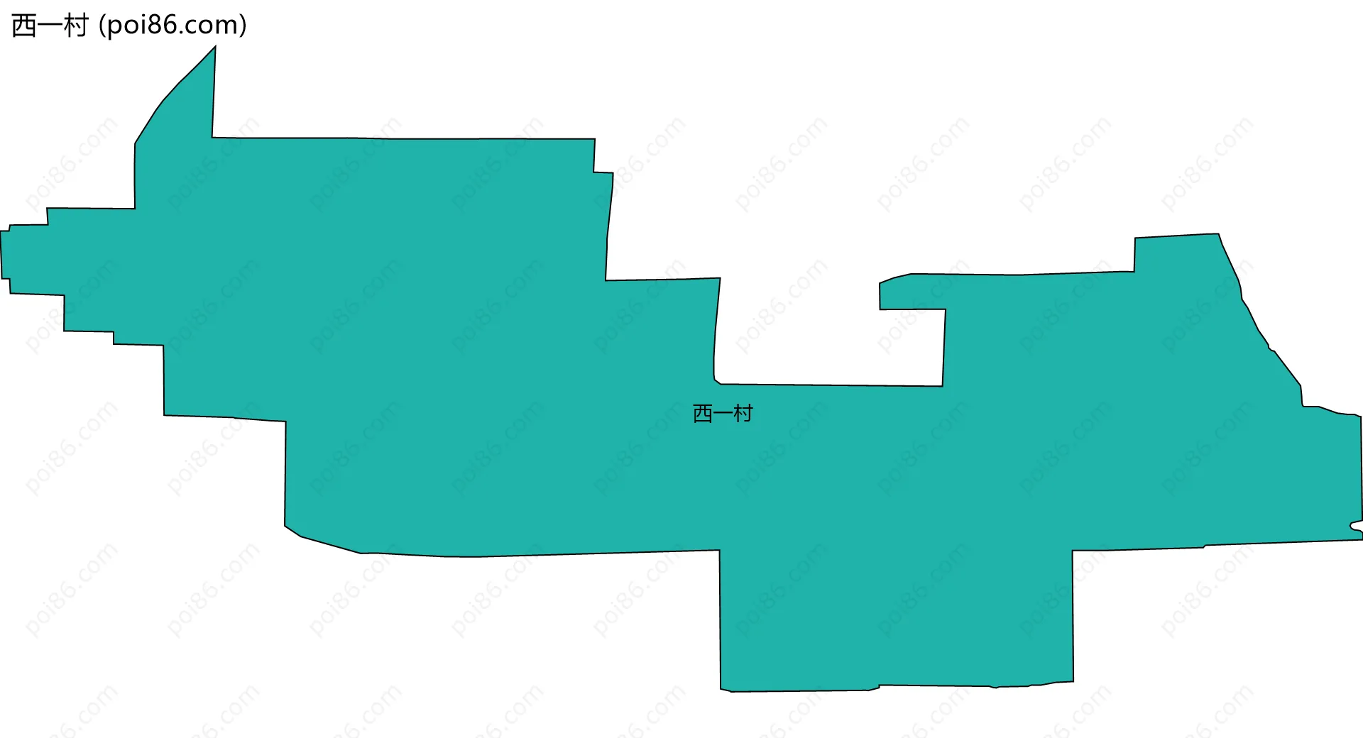 西一村边界地图