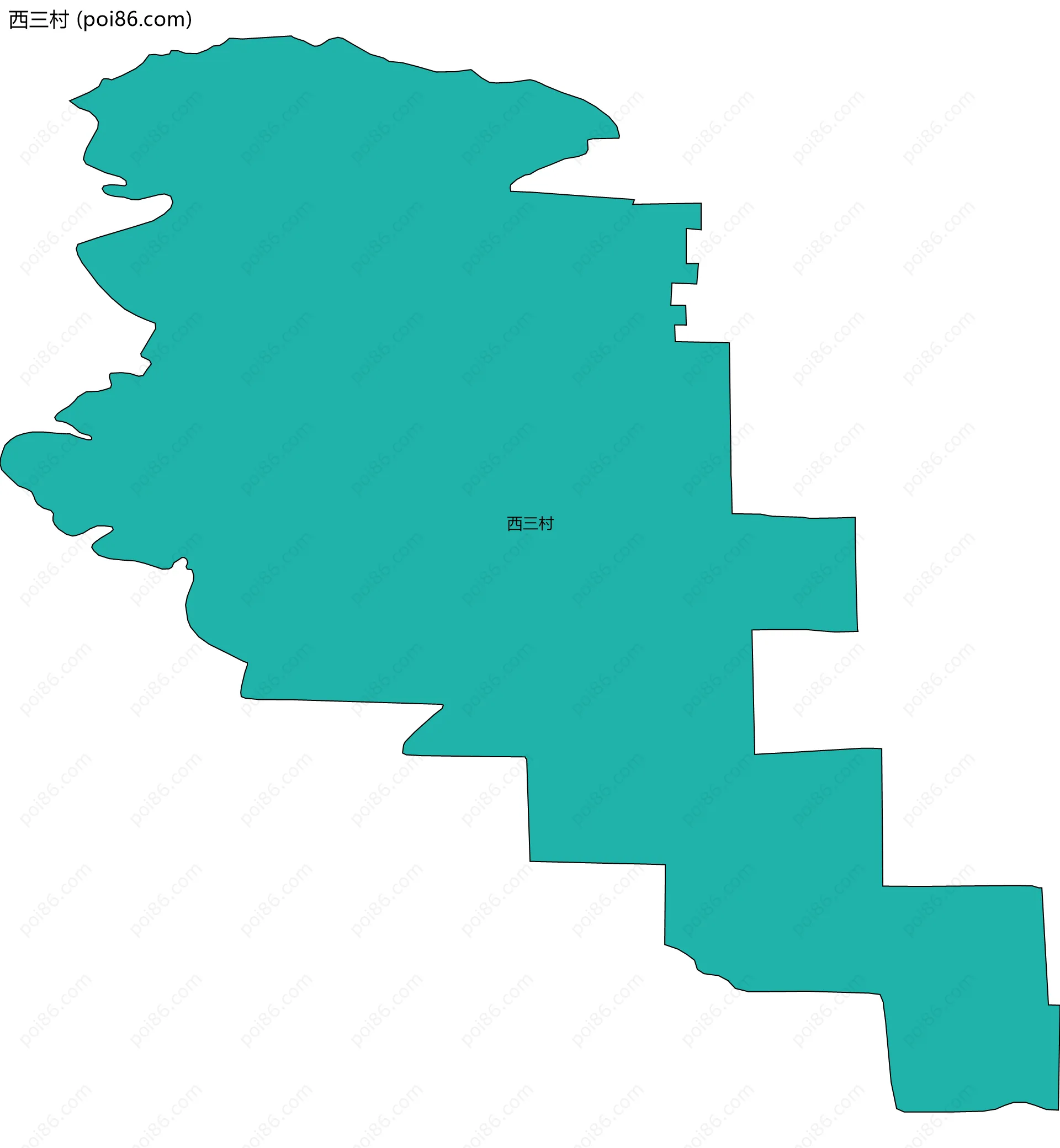 西三村边界地图