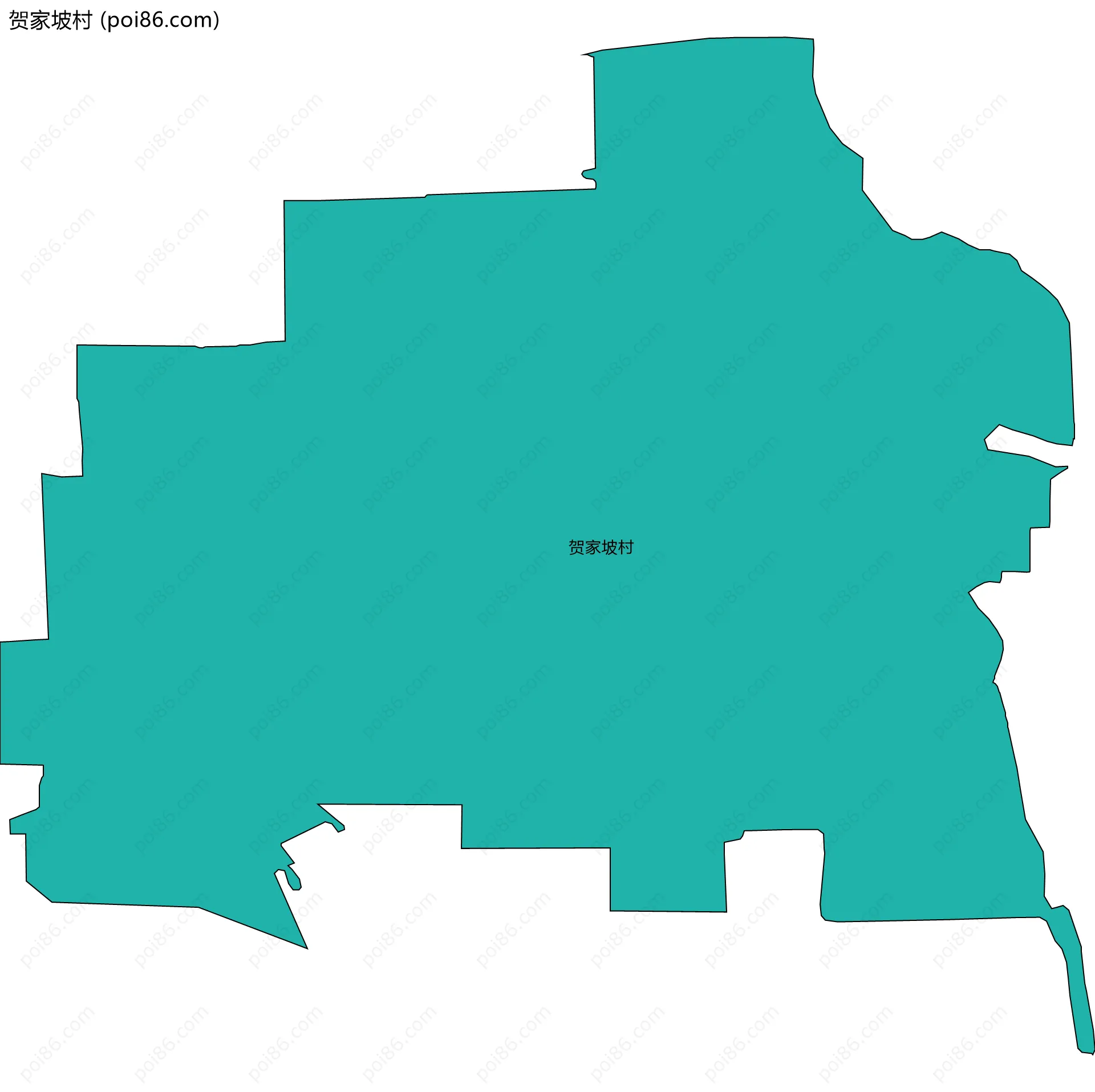 贺家坡村边界地图