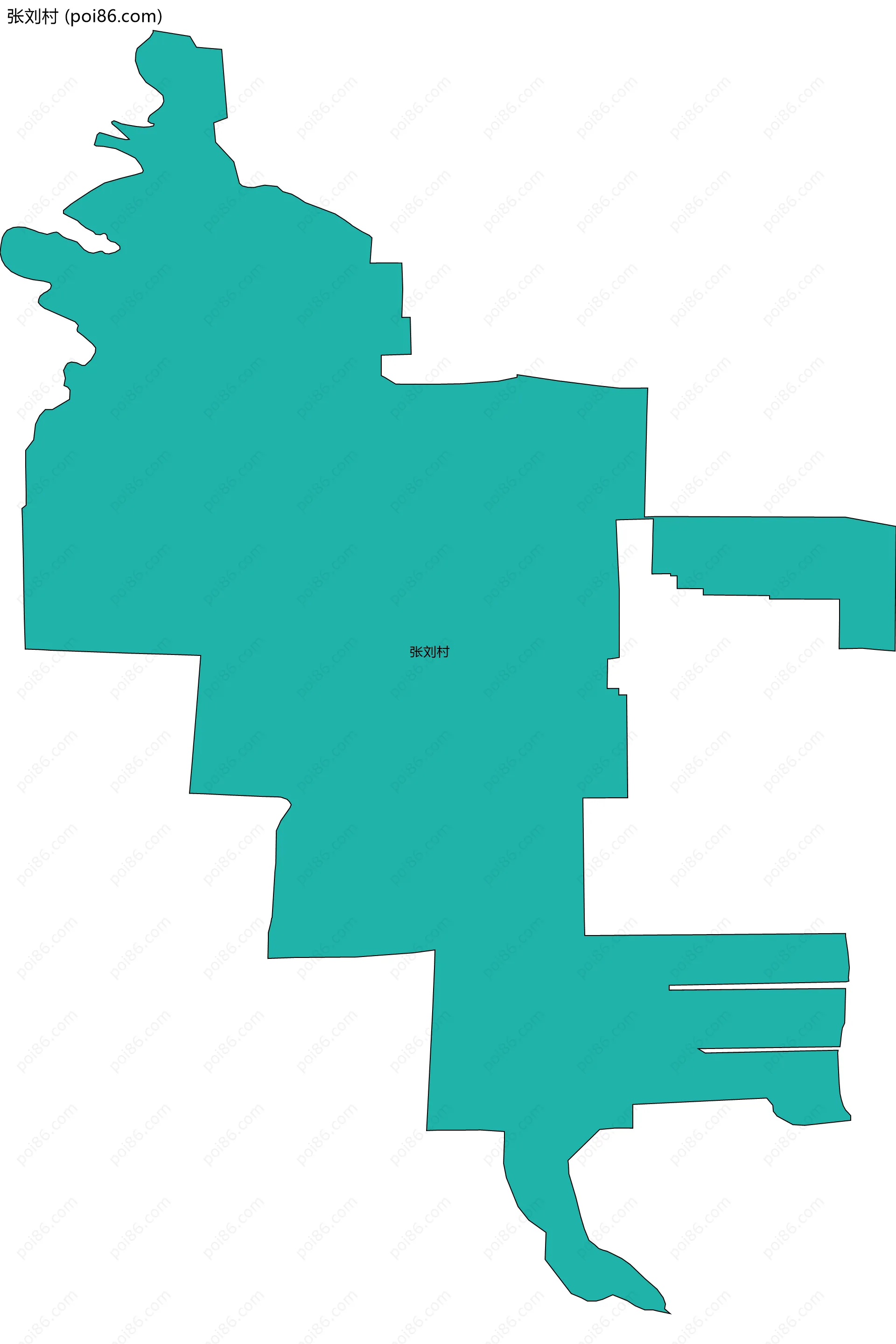 张刘村边界地图