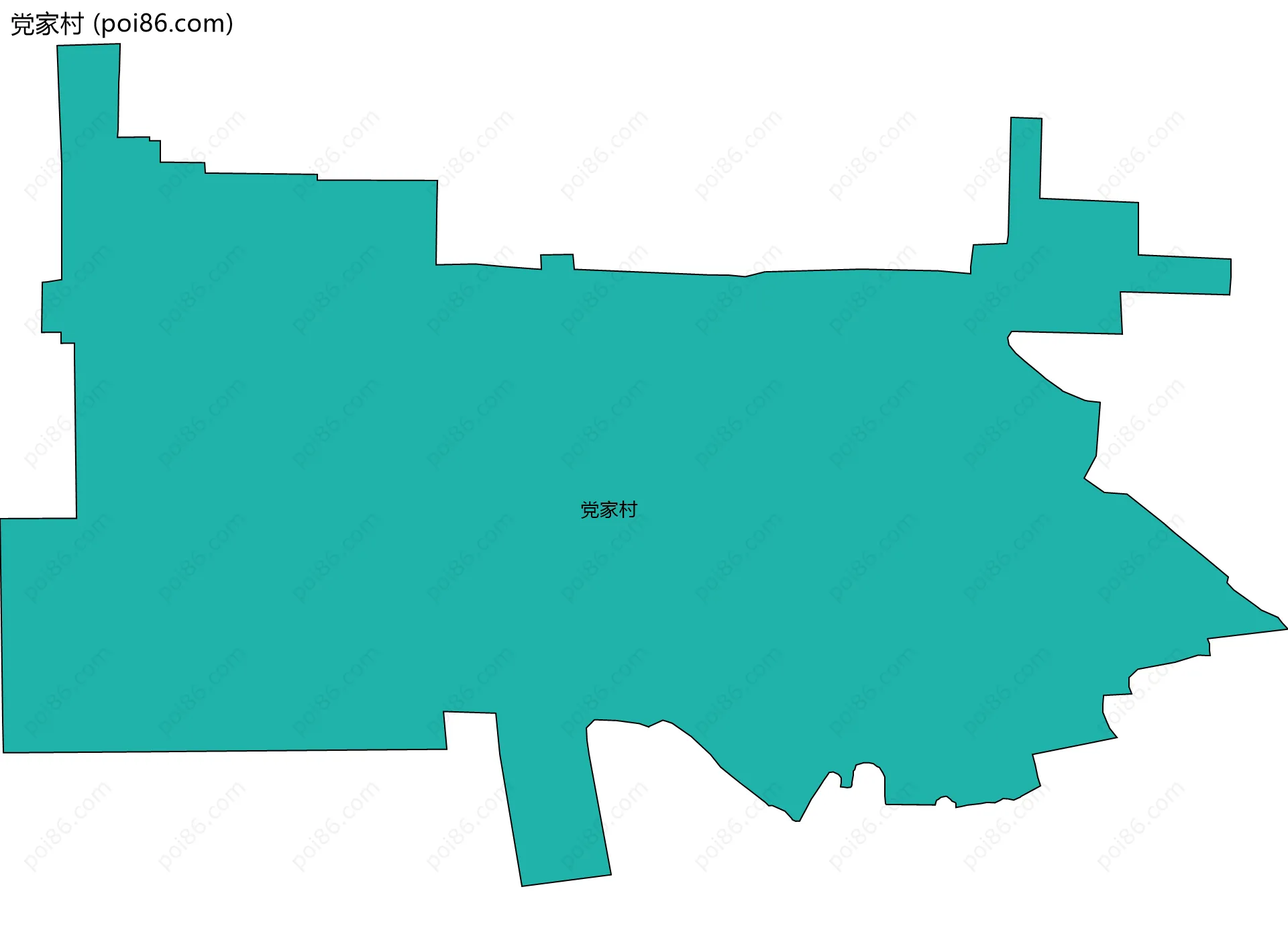 党家村边界地图