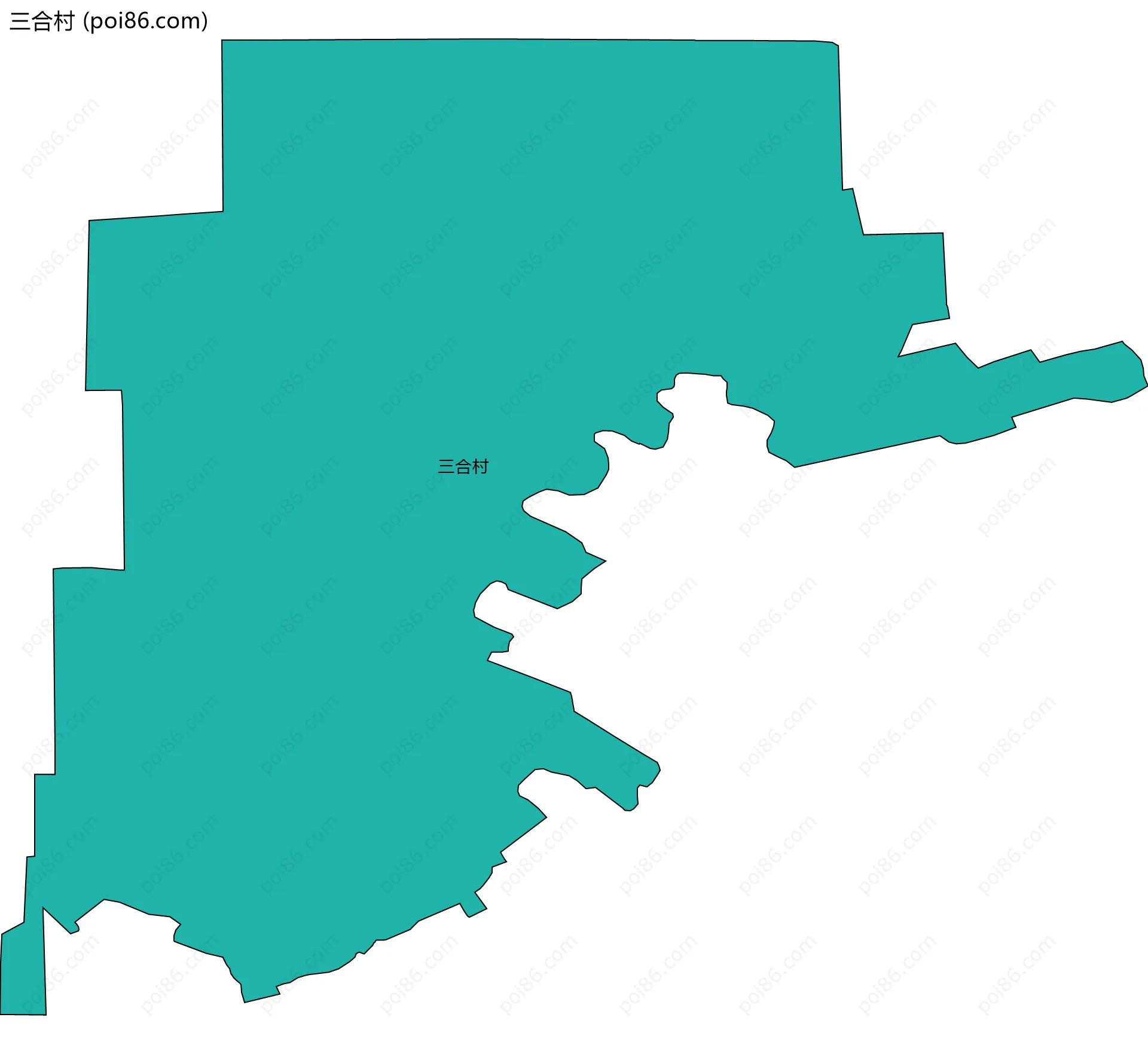 三合村边界地图