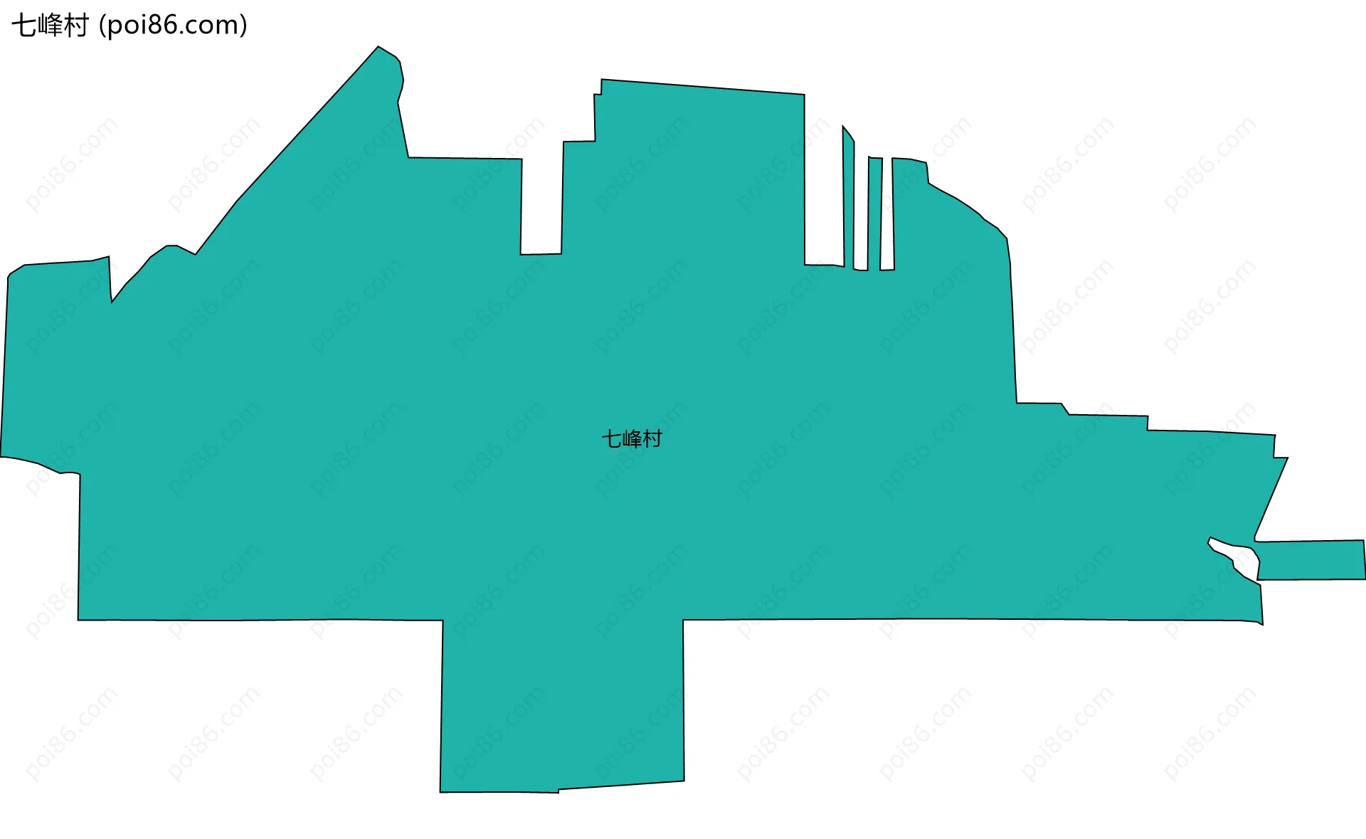 七峰村边界地图