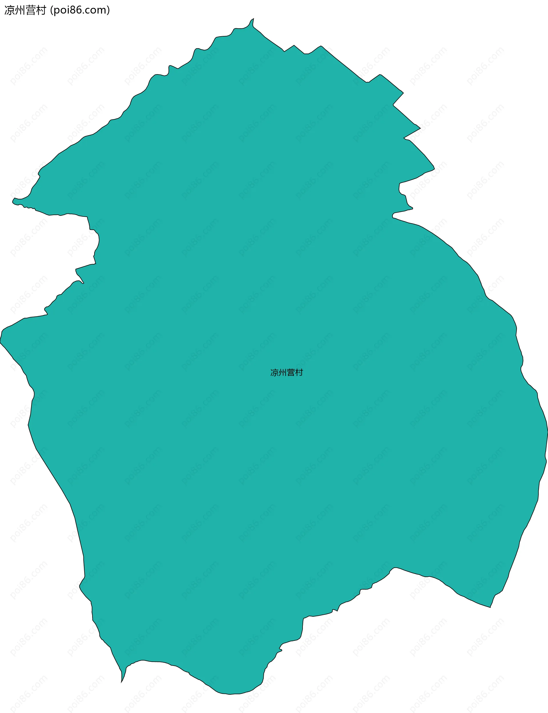 凉州营村边界地图