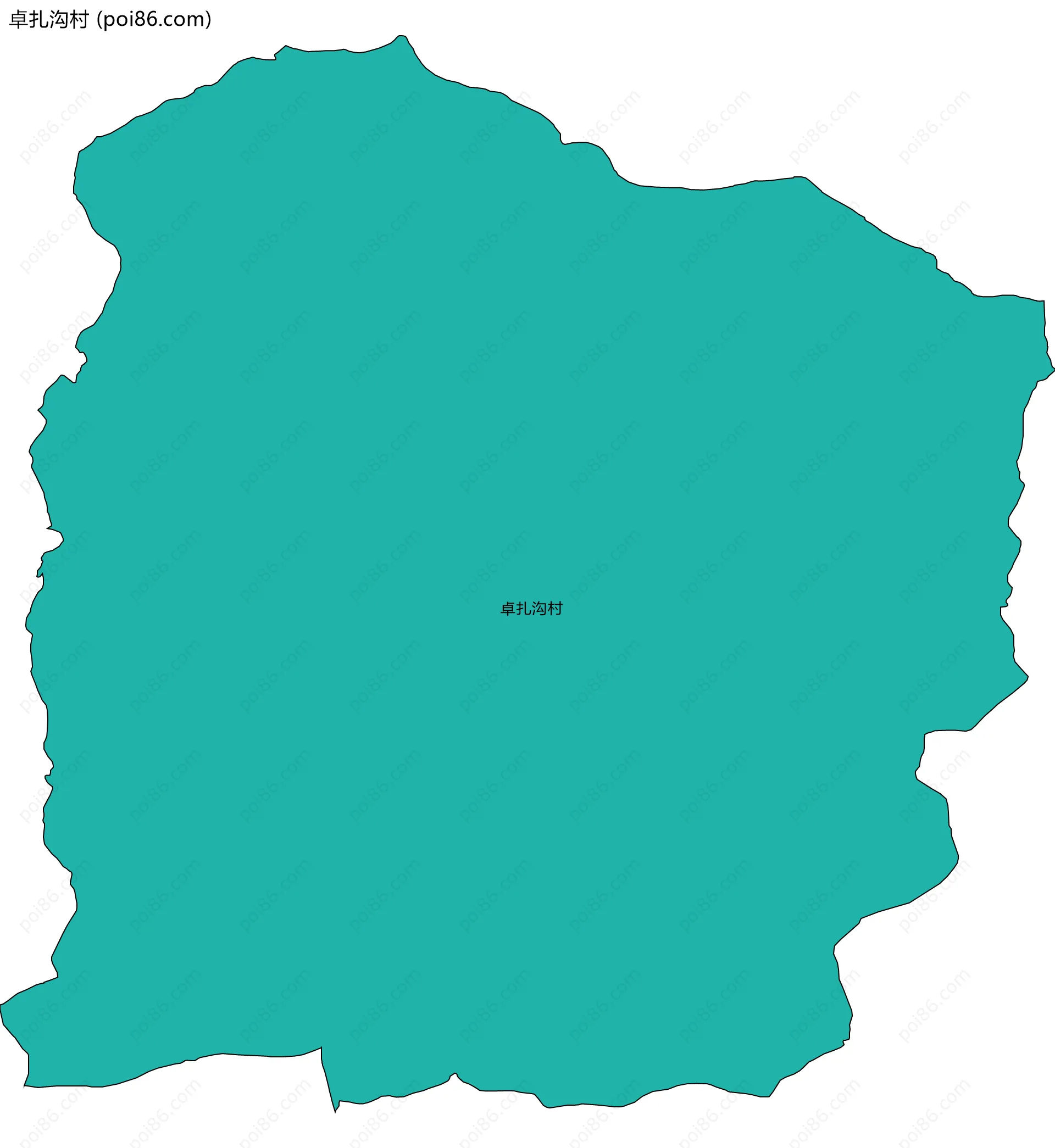 卓扎沟村边界地图