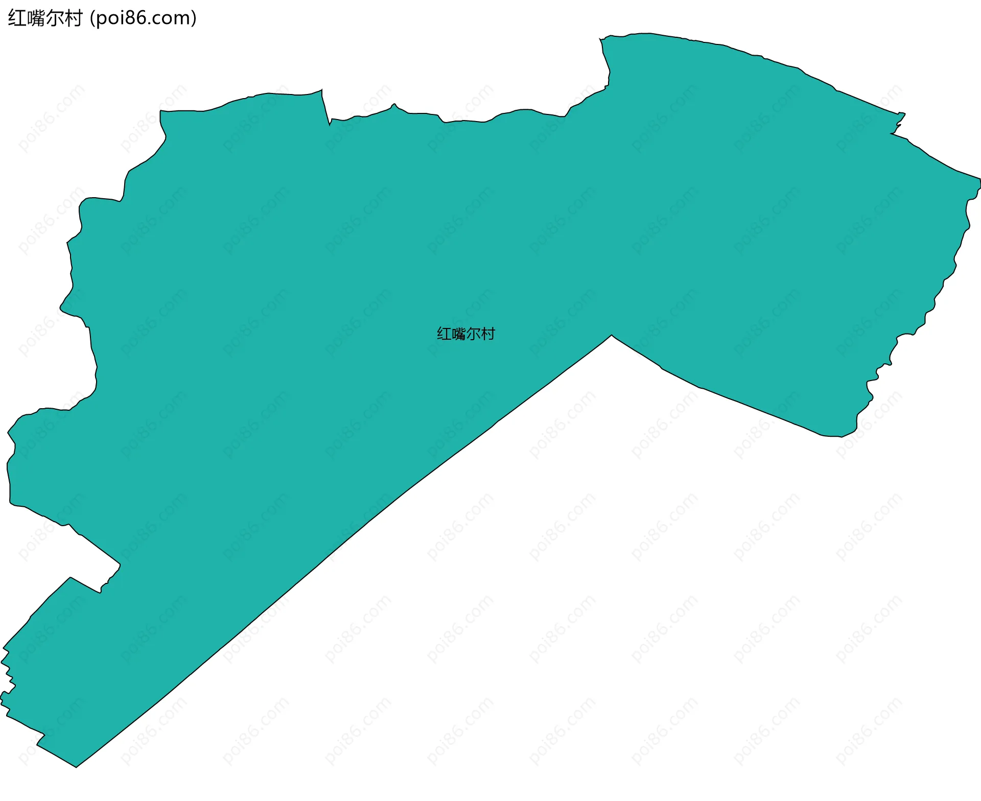 红嘴尔村边界地图
