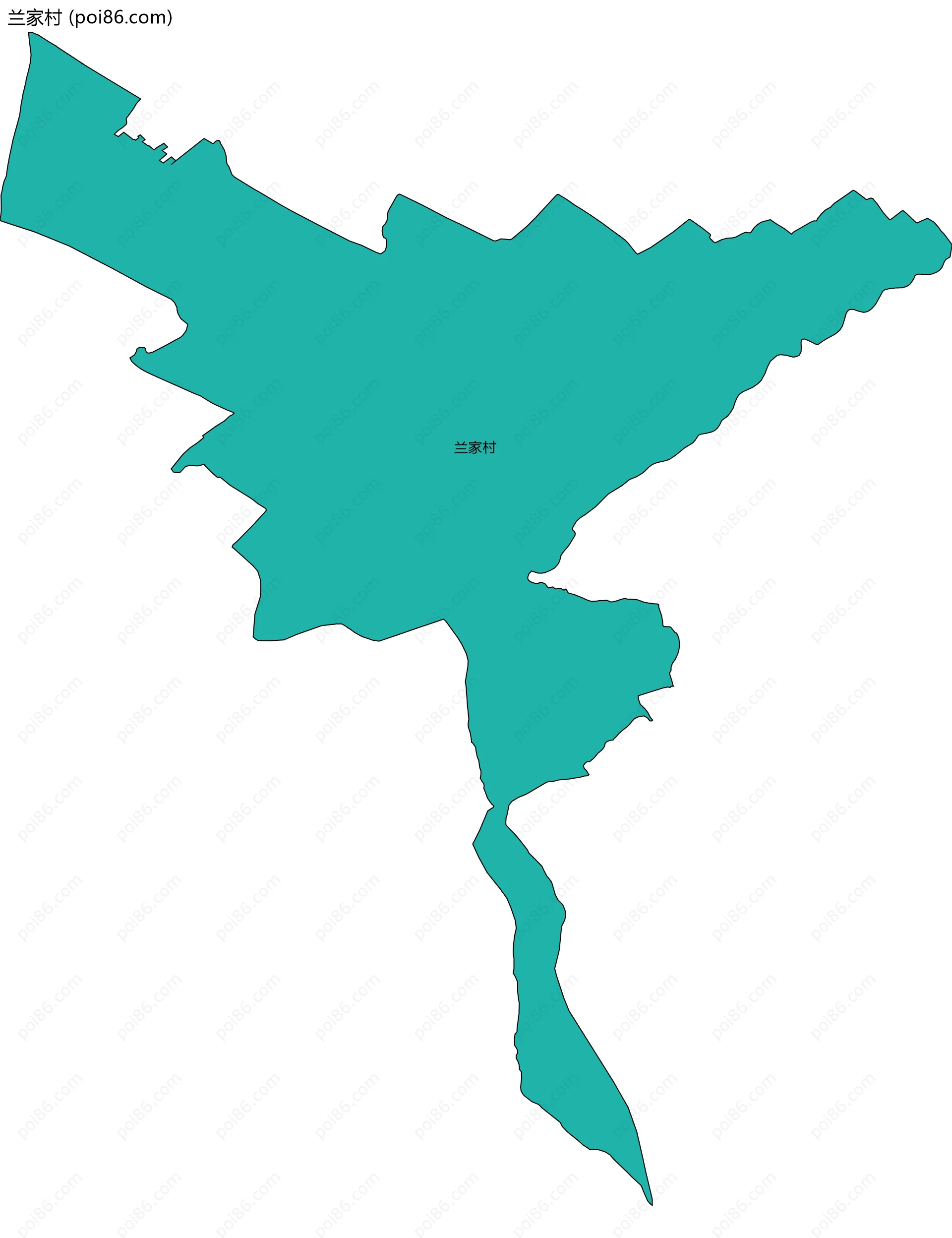 兰家村边界地图