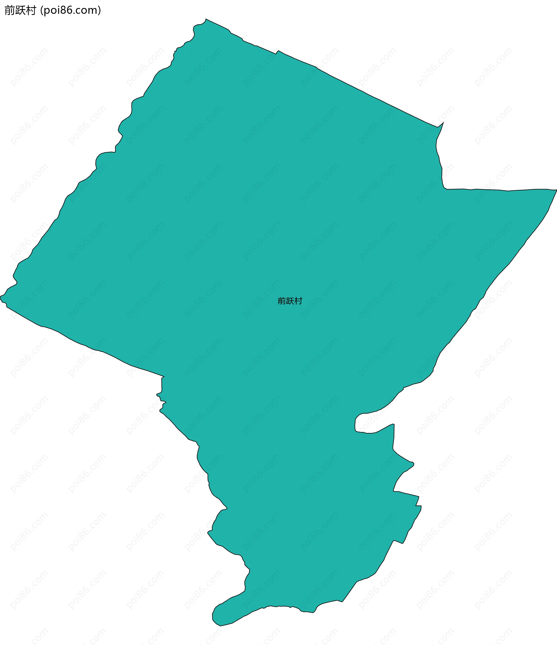 前跃村边界地图