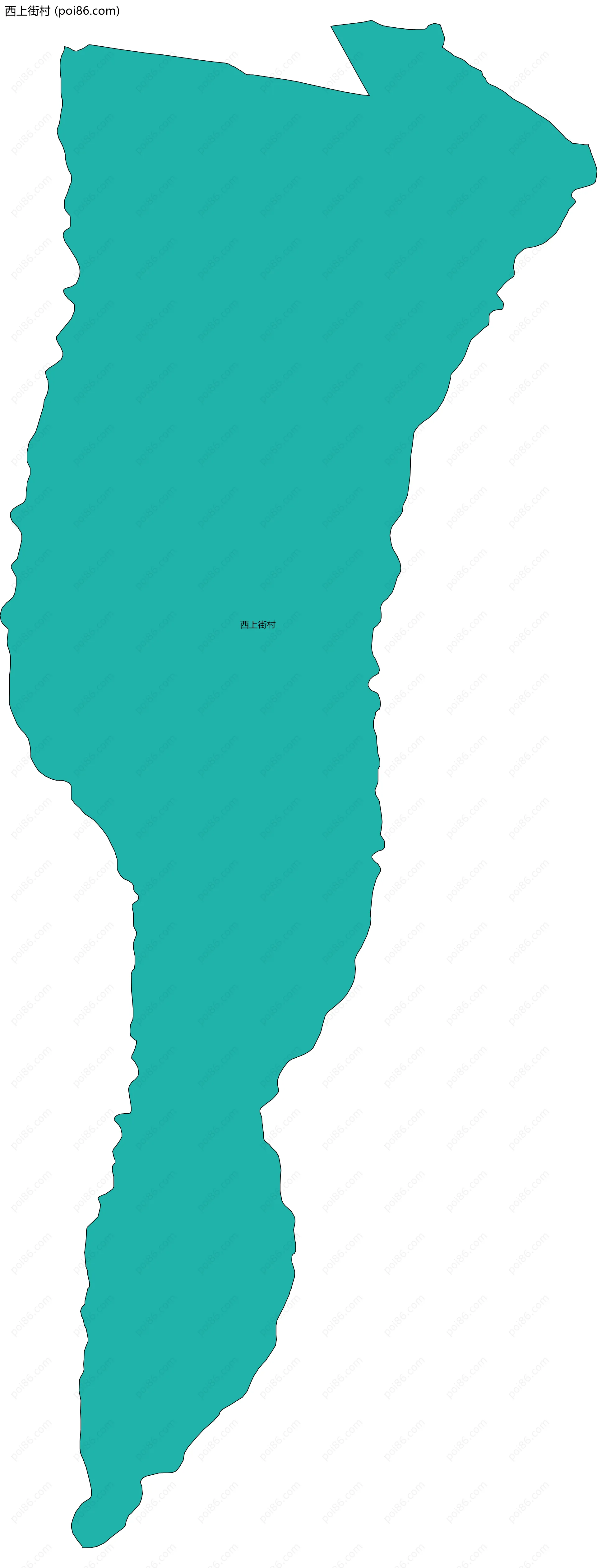 西上街村边界地图