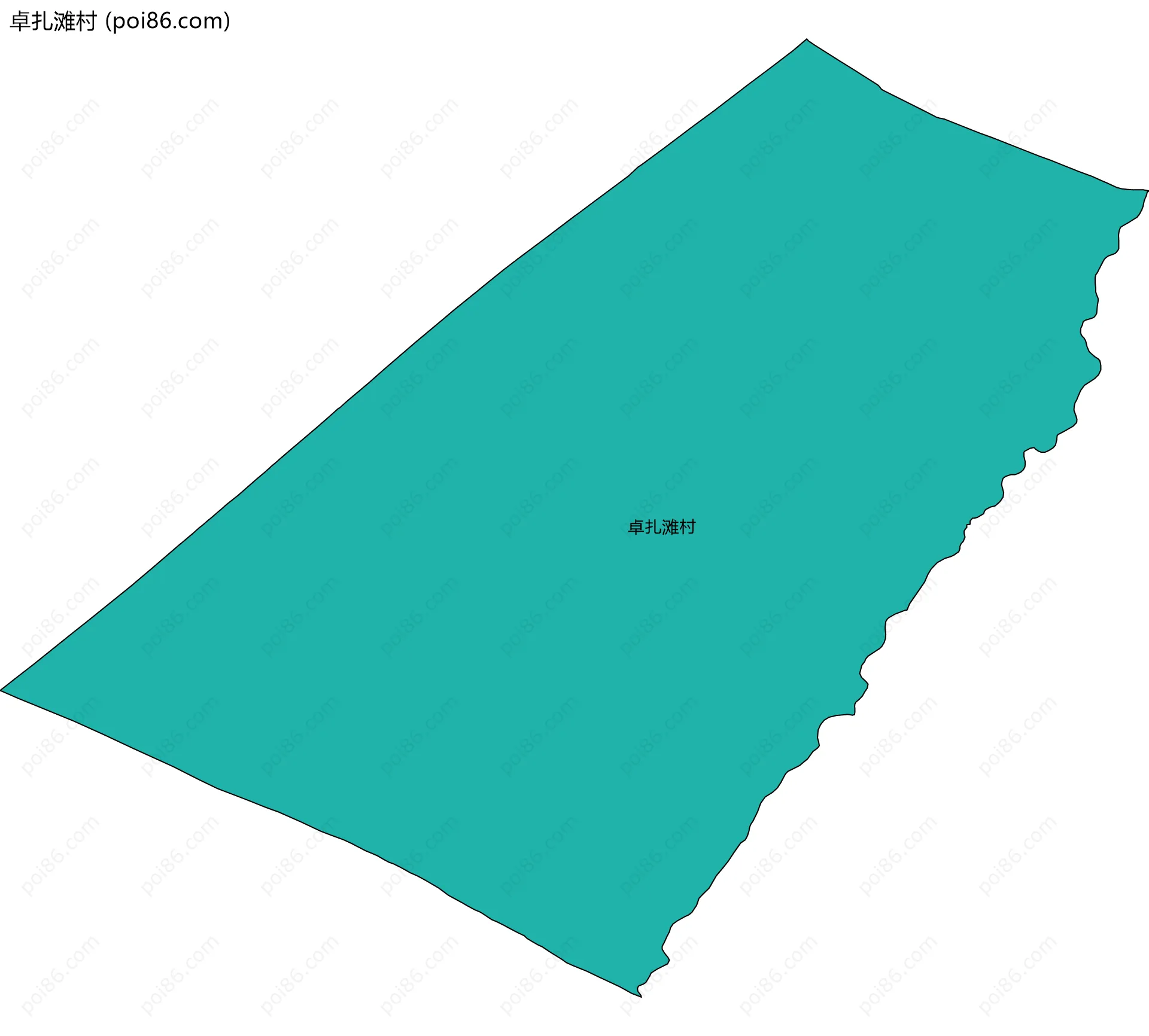 卓扎滩村边界地图