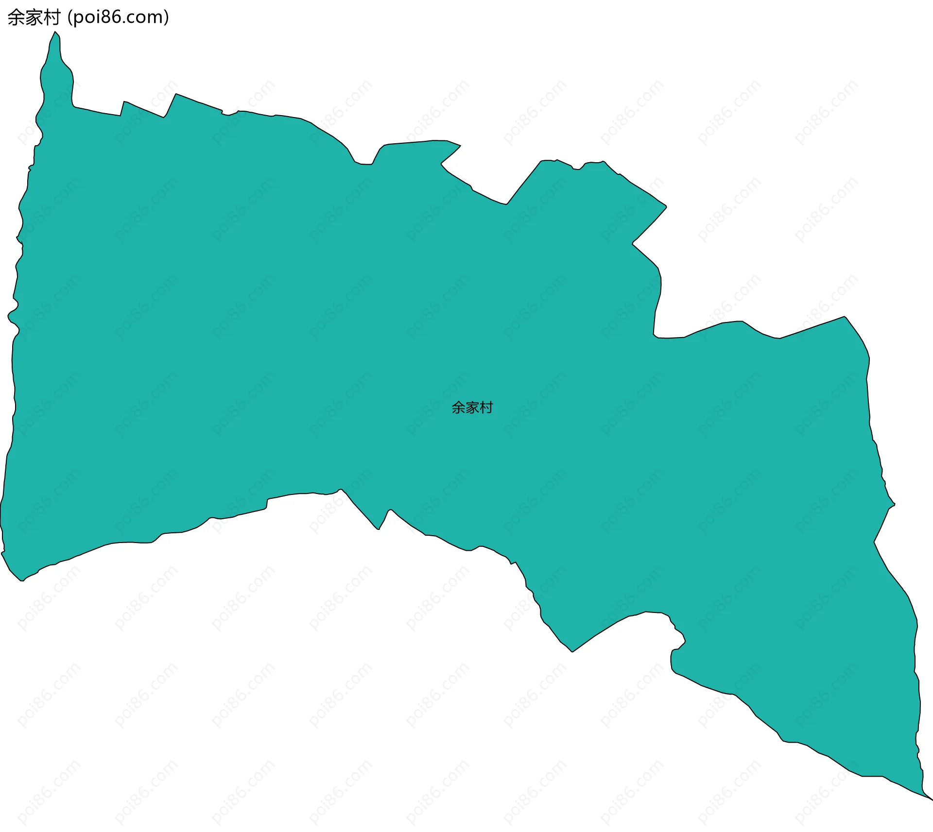 余家村边界地图