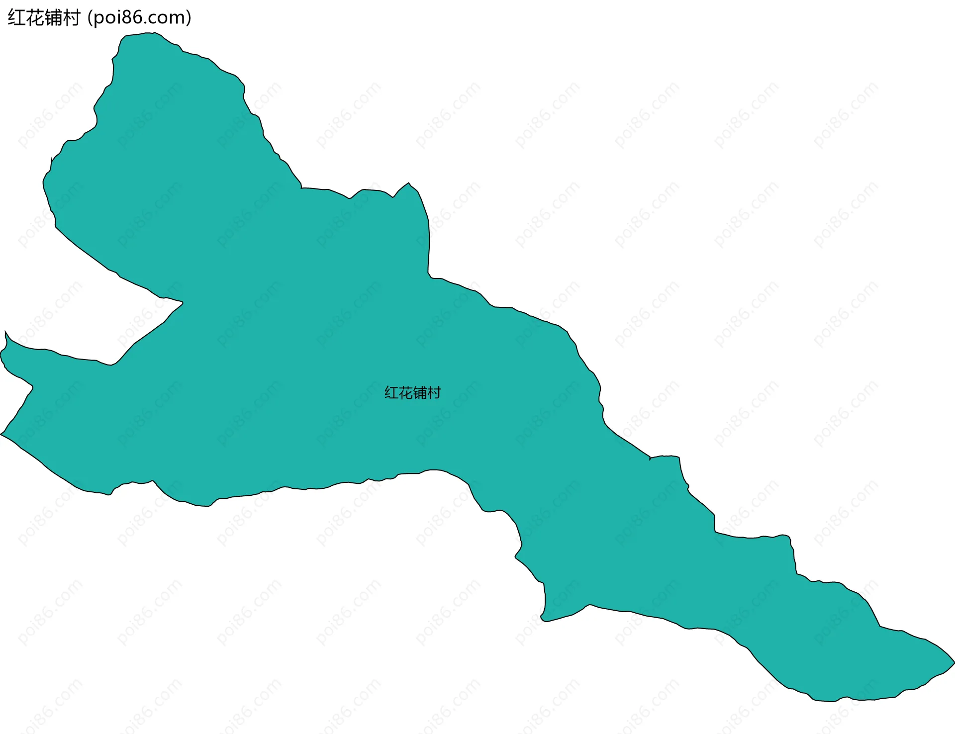 红花铺村边界地图