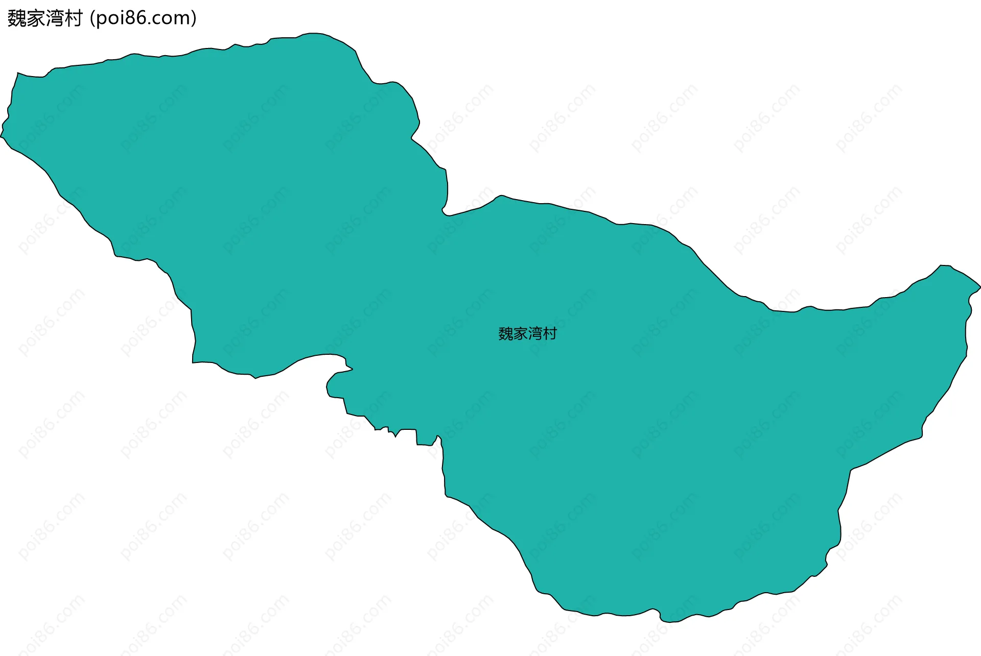 魏家湾村边界地图