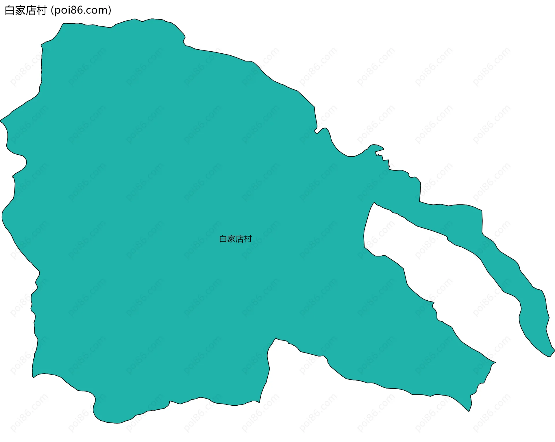 白家店村边界地图