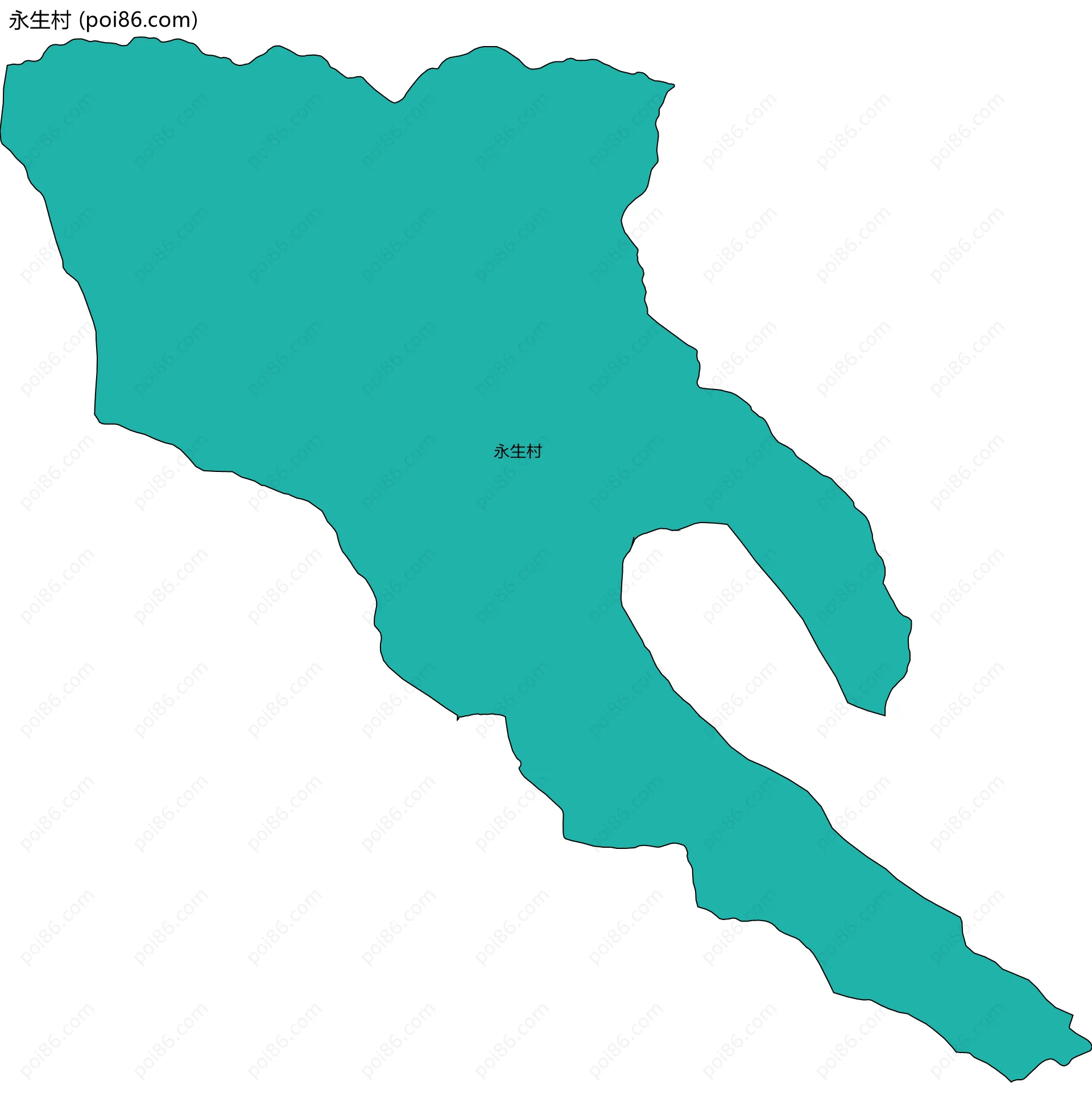 永生村边界地图
