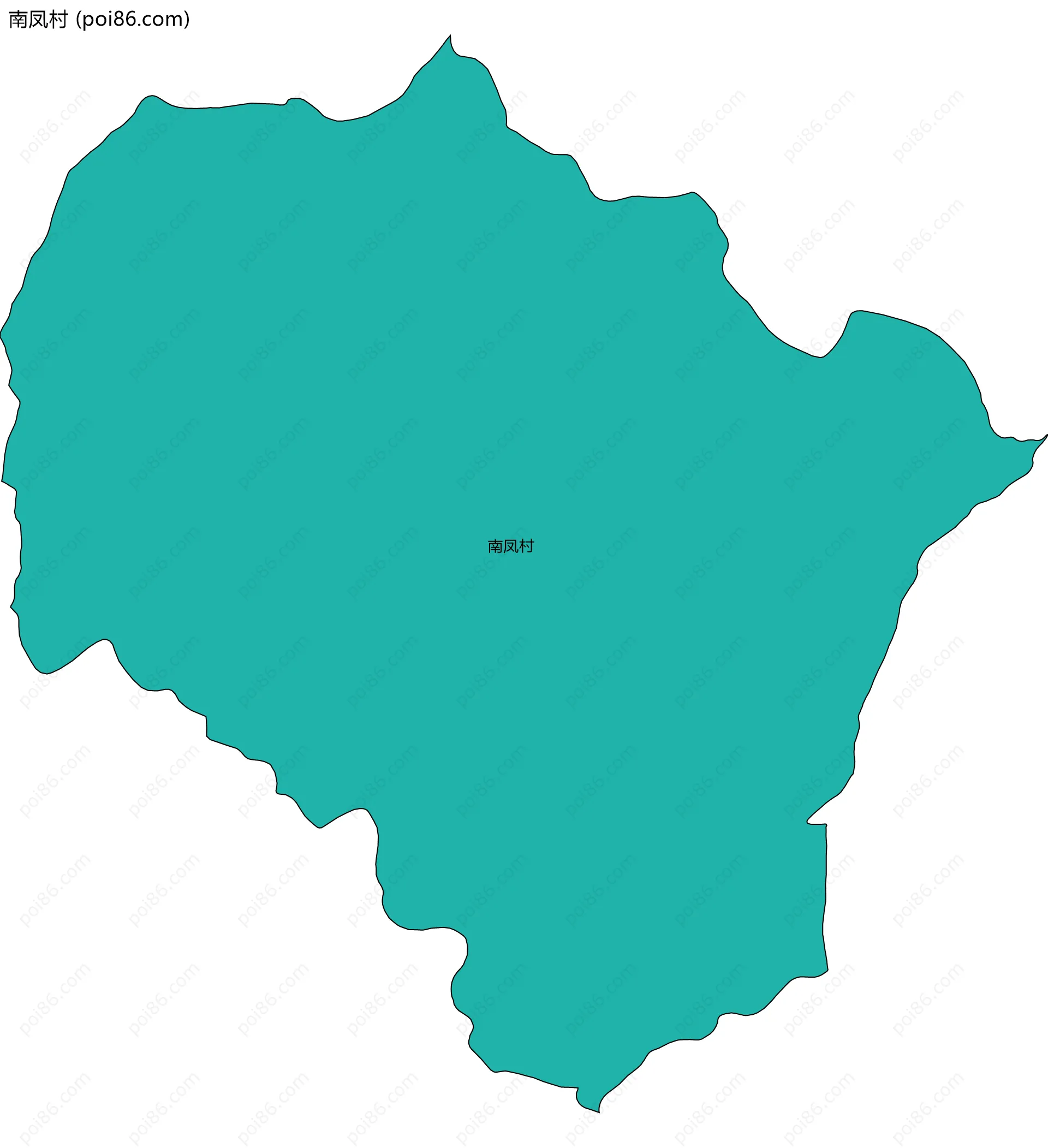 南凤村边界地图