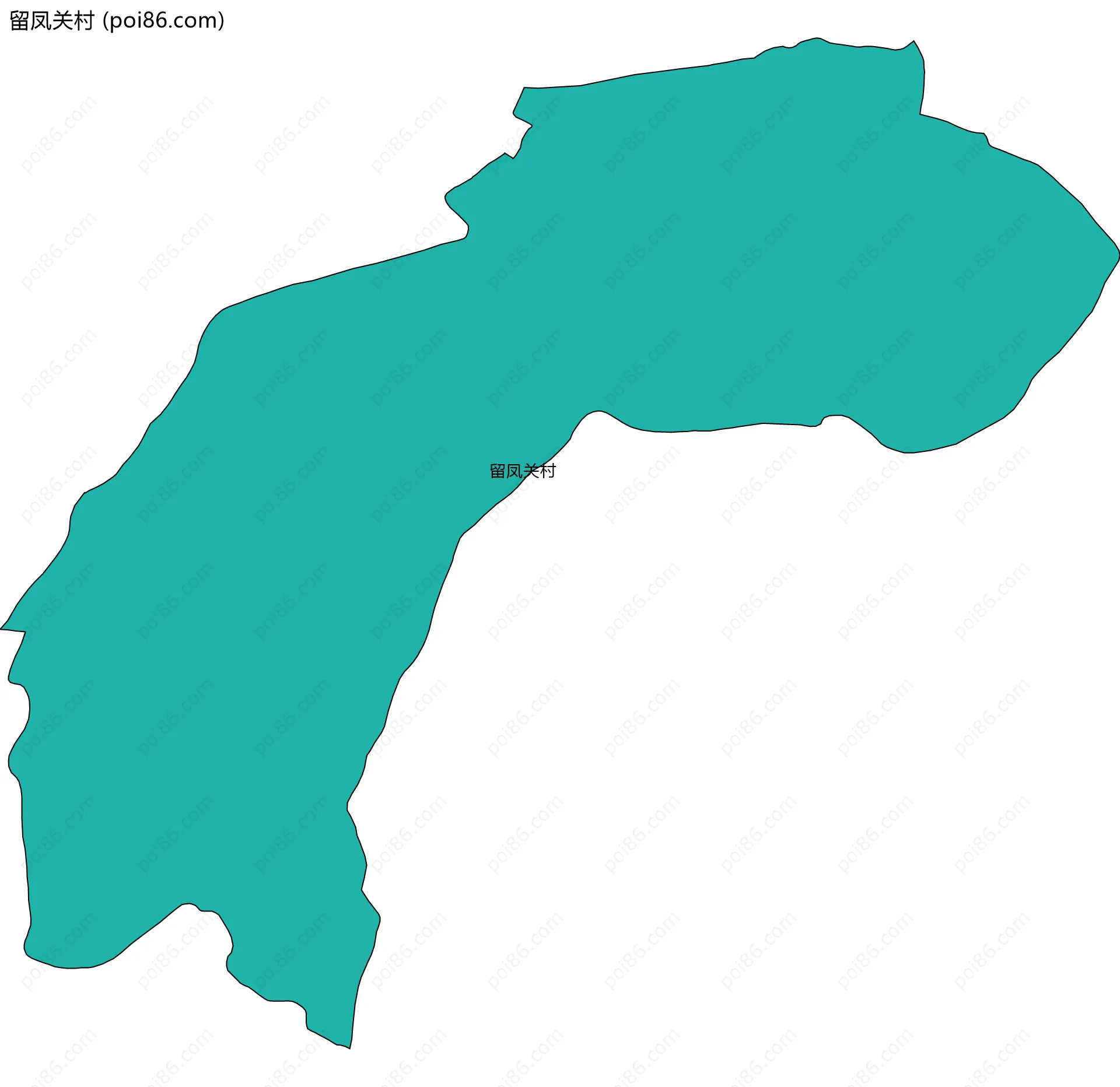 留凤关村边界地图
