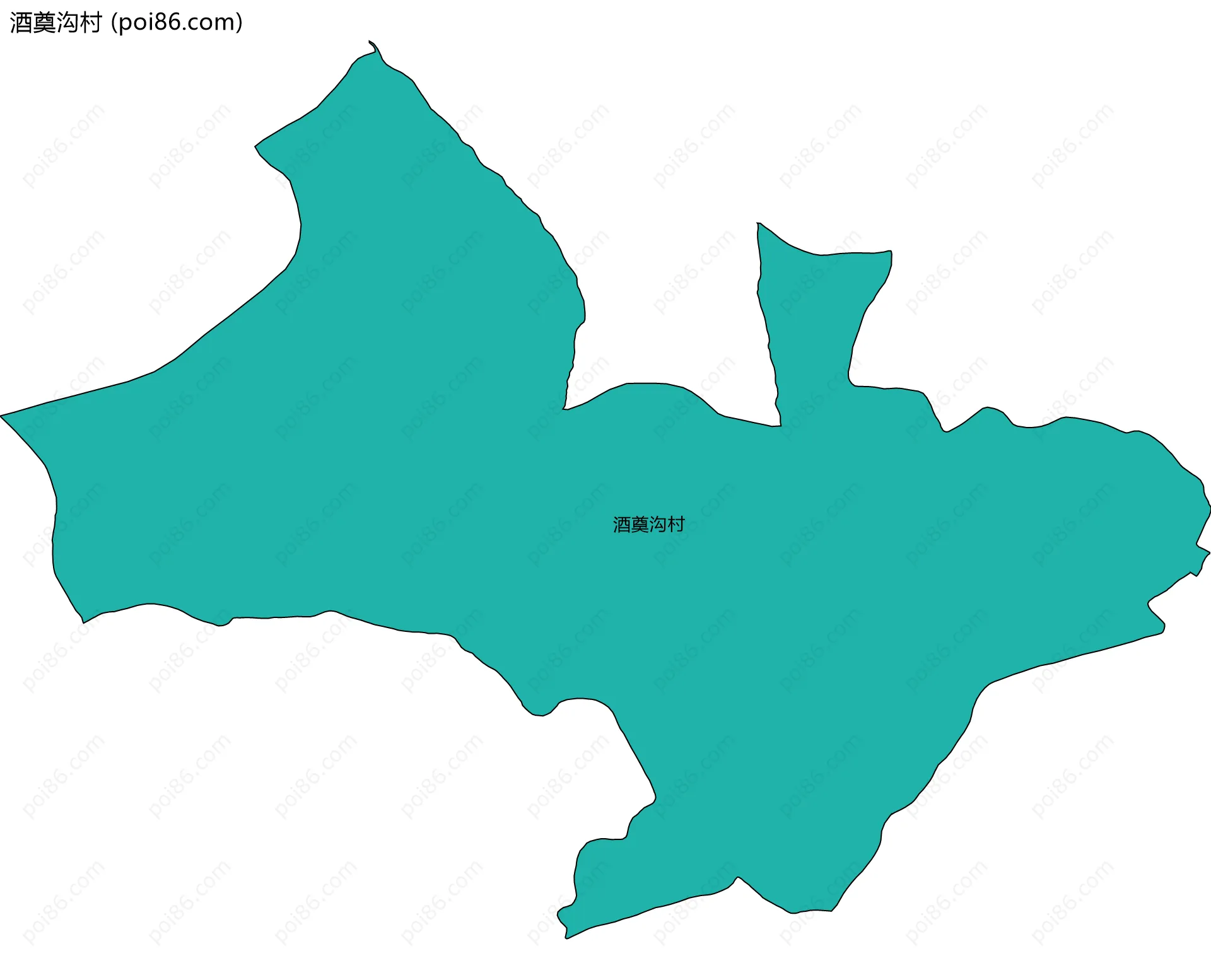酒奠沟村边界地图