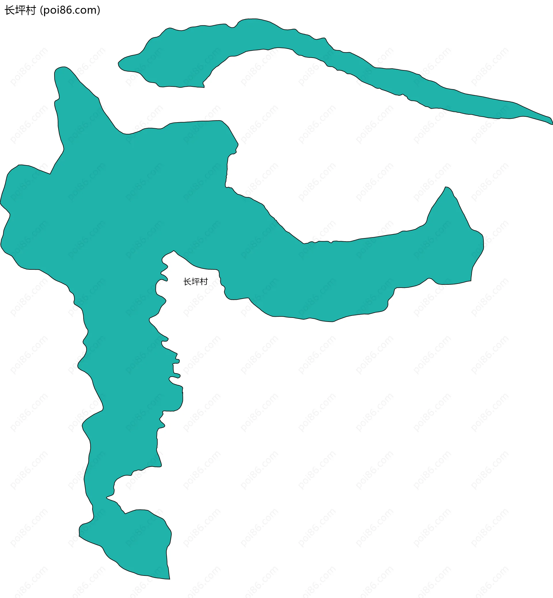 长坪村边界地图