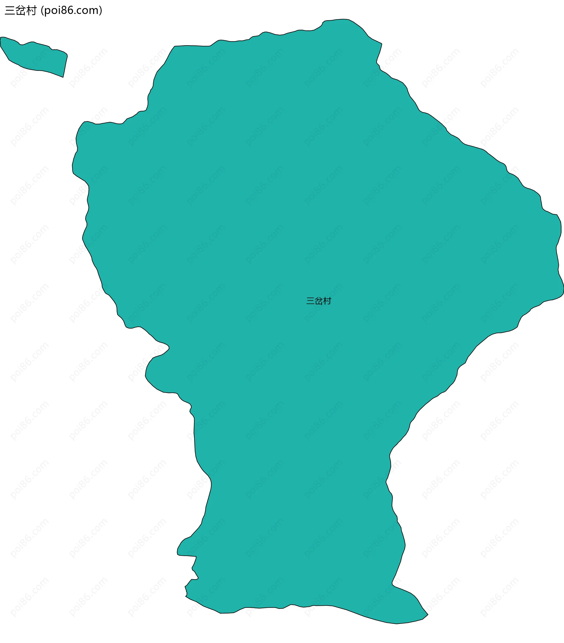三岔村边界地图