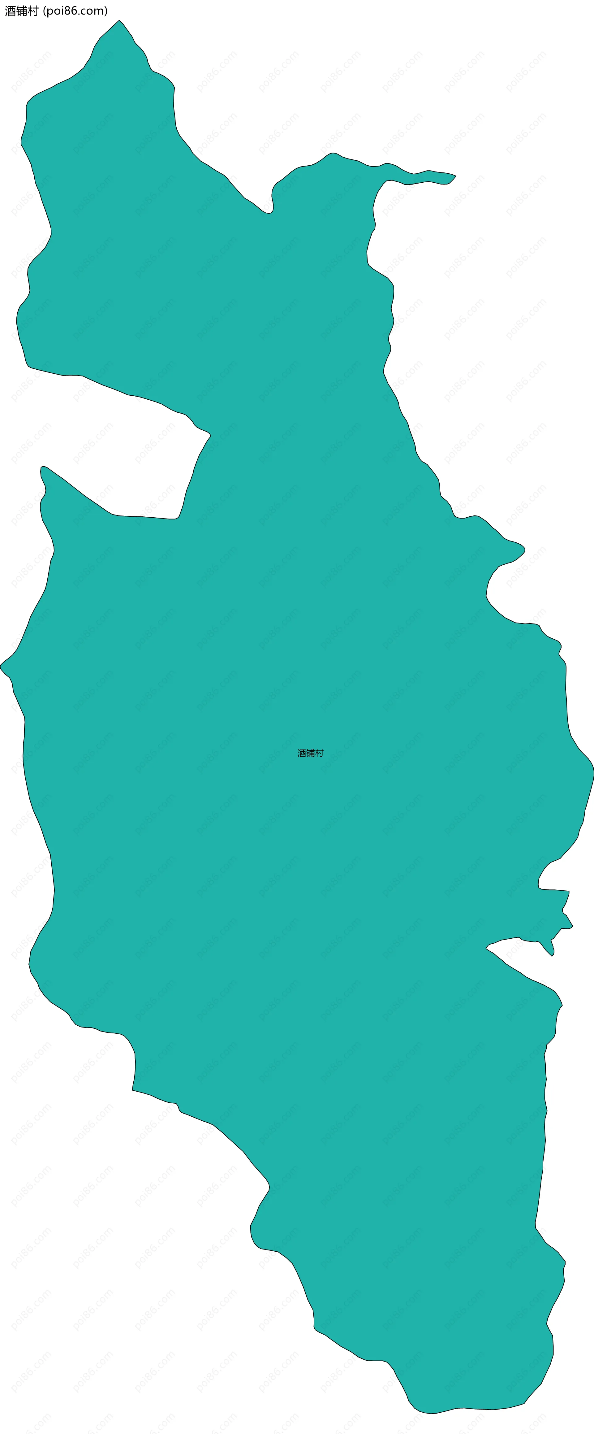 酒铺村边界地图