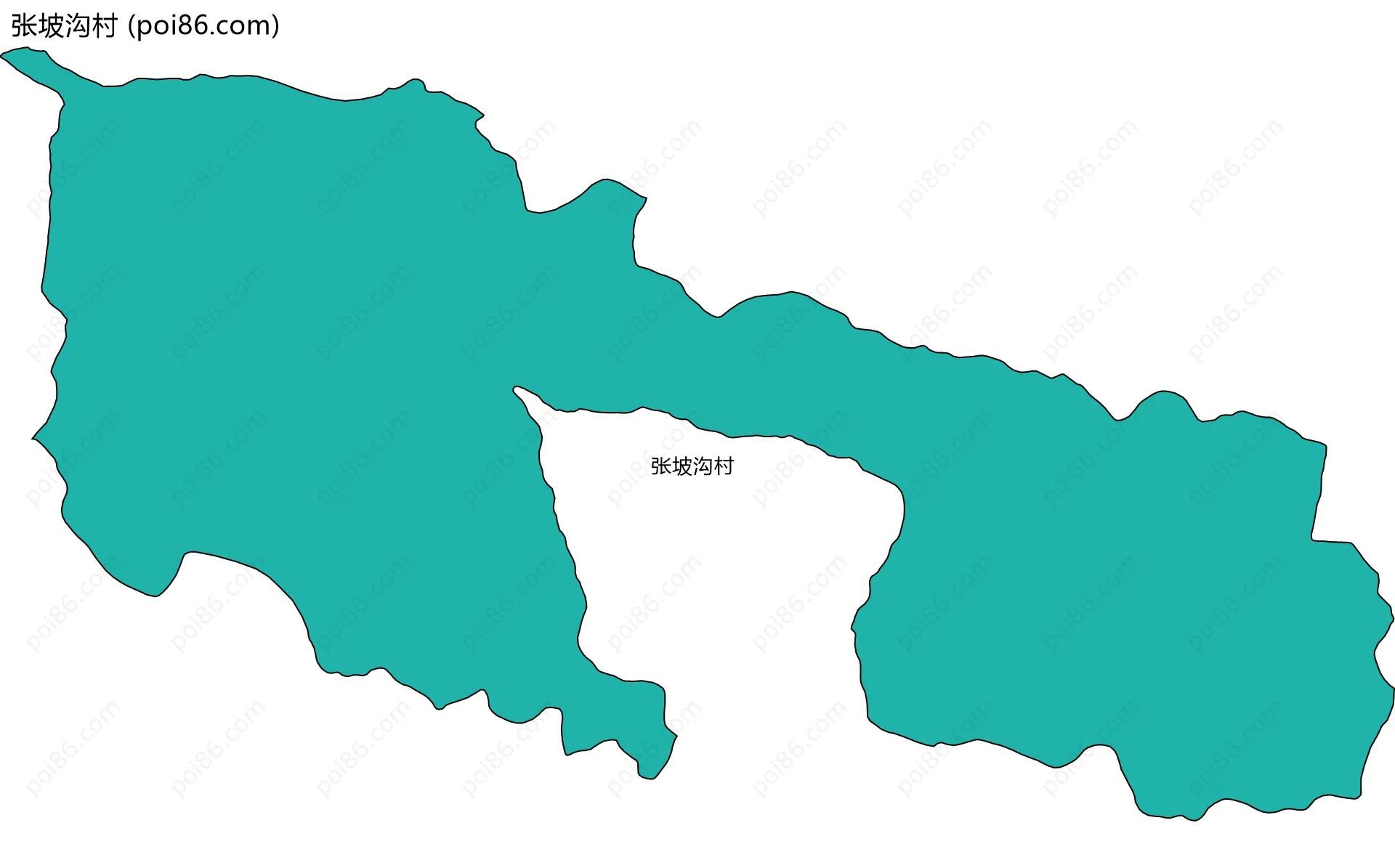 张坡沟村边界地图