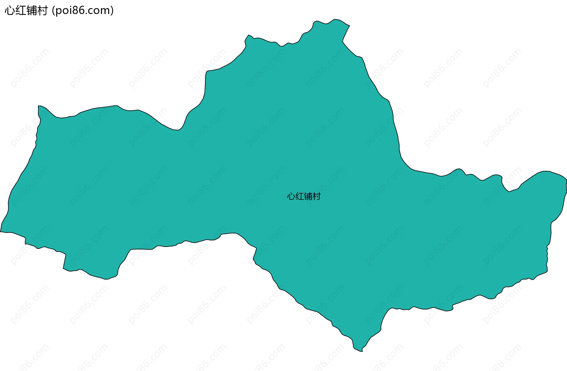 心红铺村边界地图