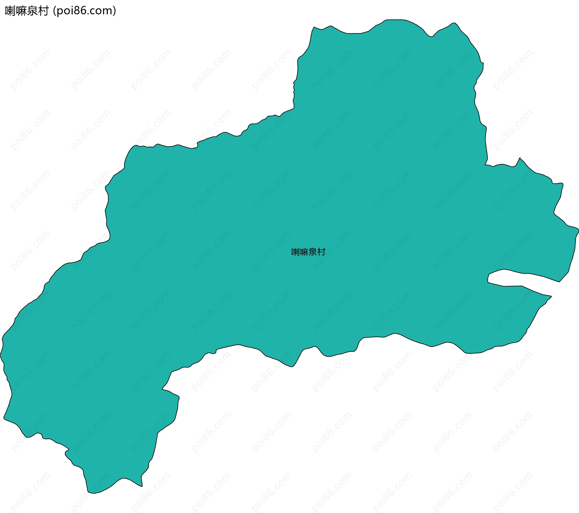 喇嘛泉村边界地图