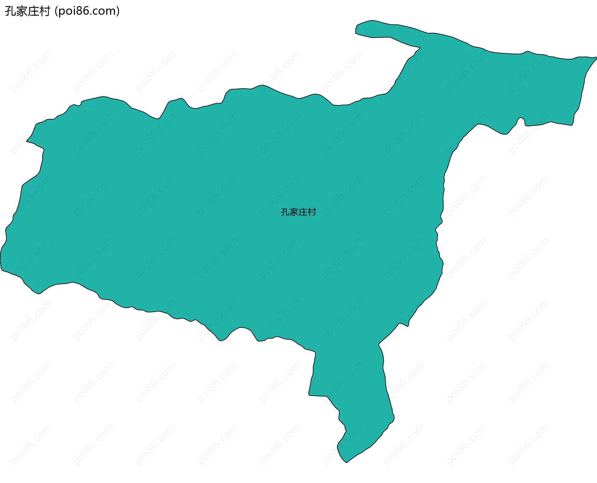 孔家庄村边界地图