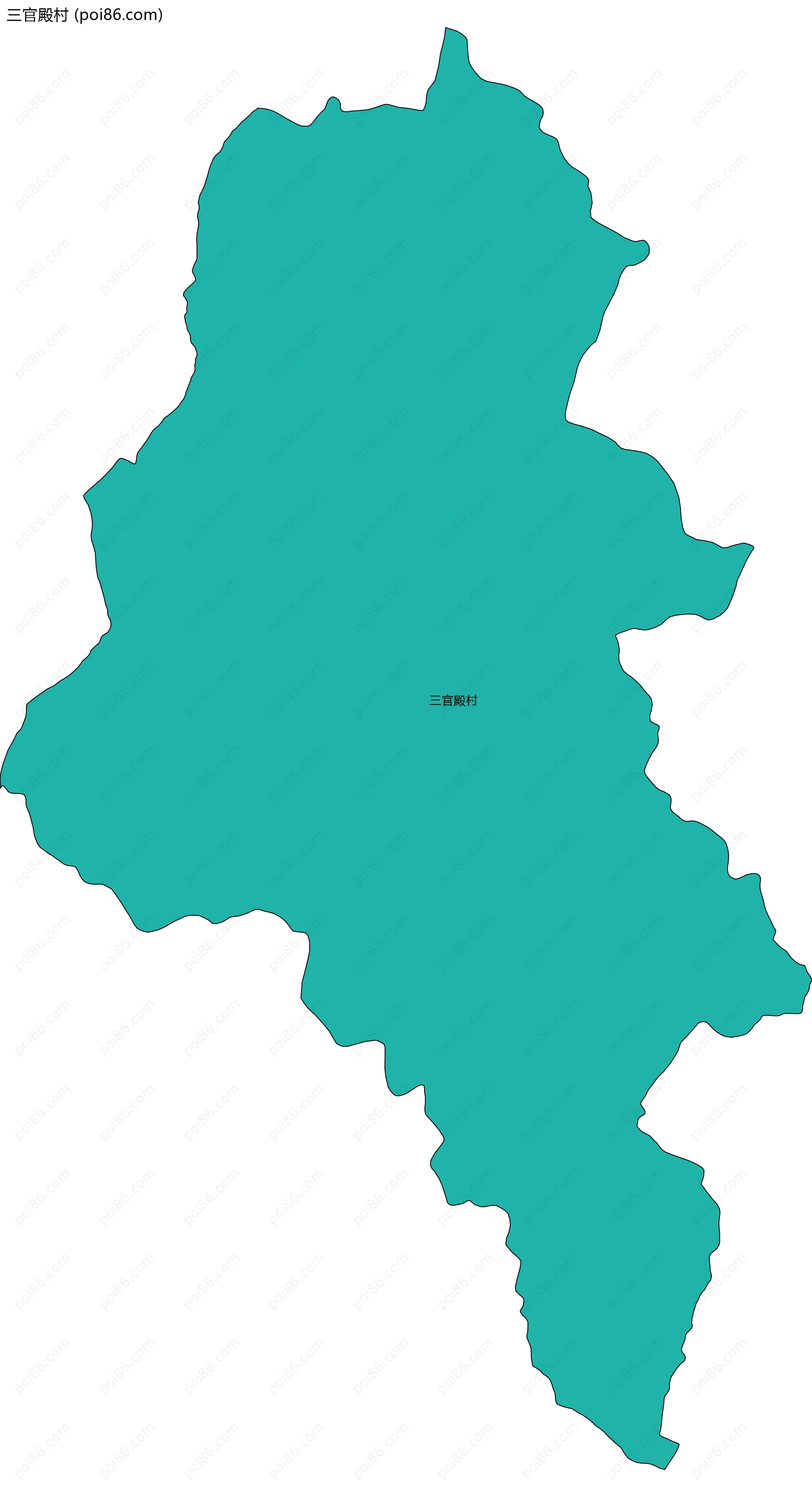 三官殿村边界地图