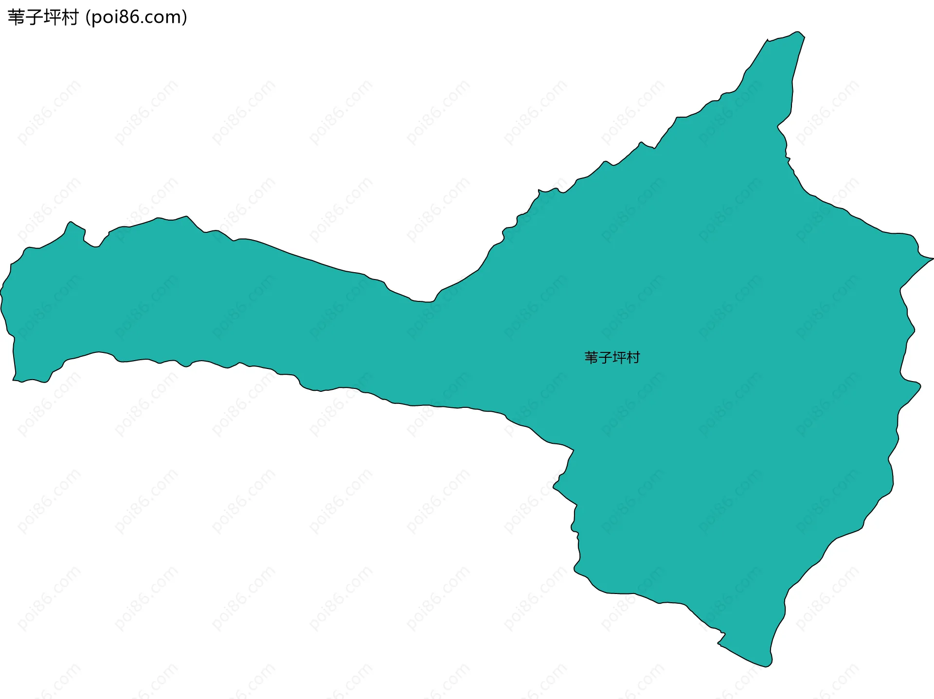 苇子坪村边界地图